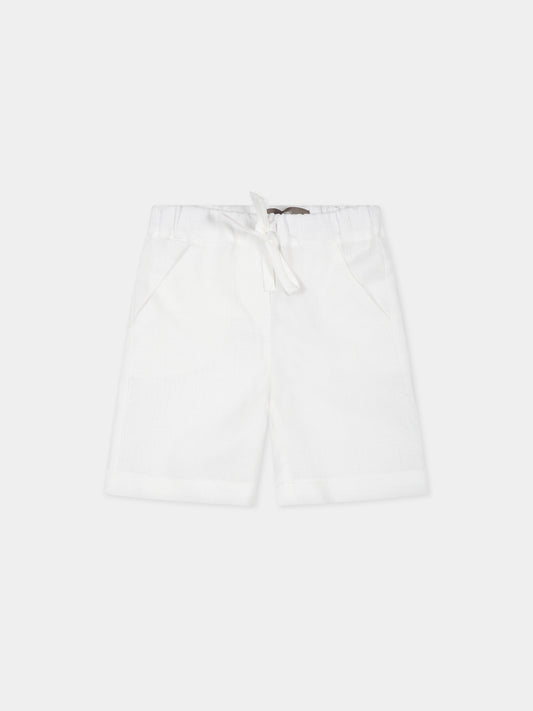 Shorts bianco per neonato,Little Bear,6239 BIANCO