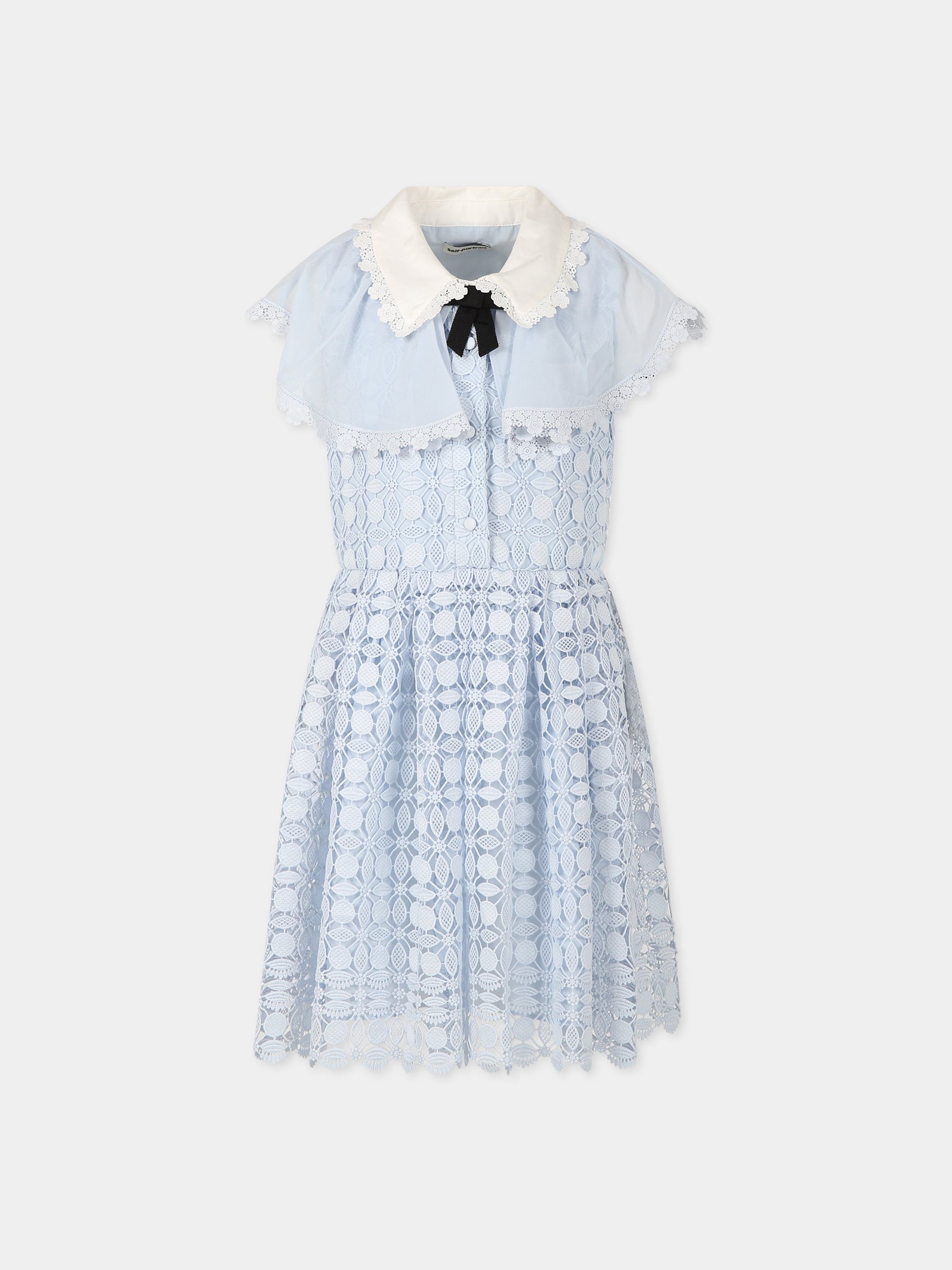 Vestito celeste per bambina con fiocco,Self-portrait,RS23 736S BL 22458543