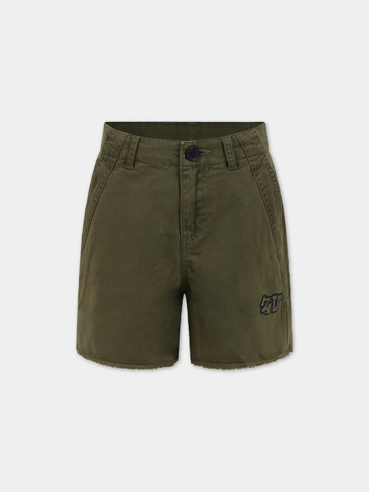 Short casual verde per bambina,Zadig & Voltaire Kids,X14166 656