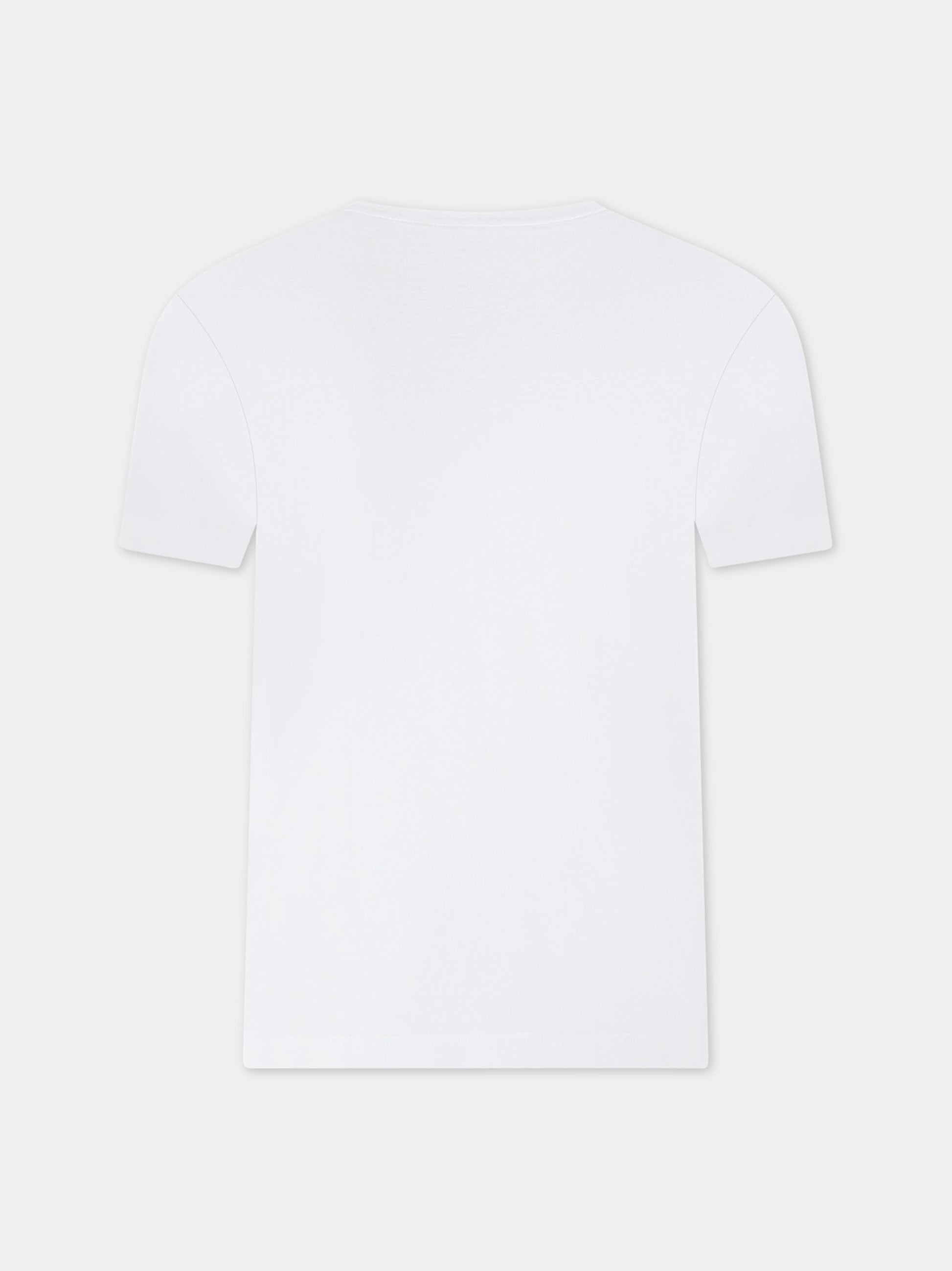 T-shirt bianca per bambino con stampa e logo,Zadig & Voltaire Kids,X25361 10P