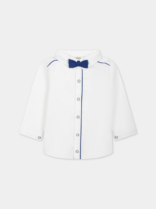 Camicia bianca per neonato con papillon,Carrement Beau,Y05226 10P