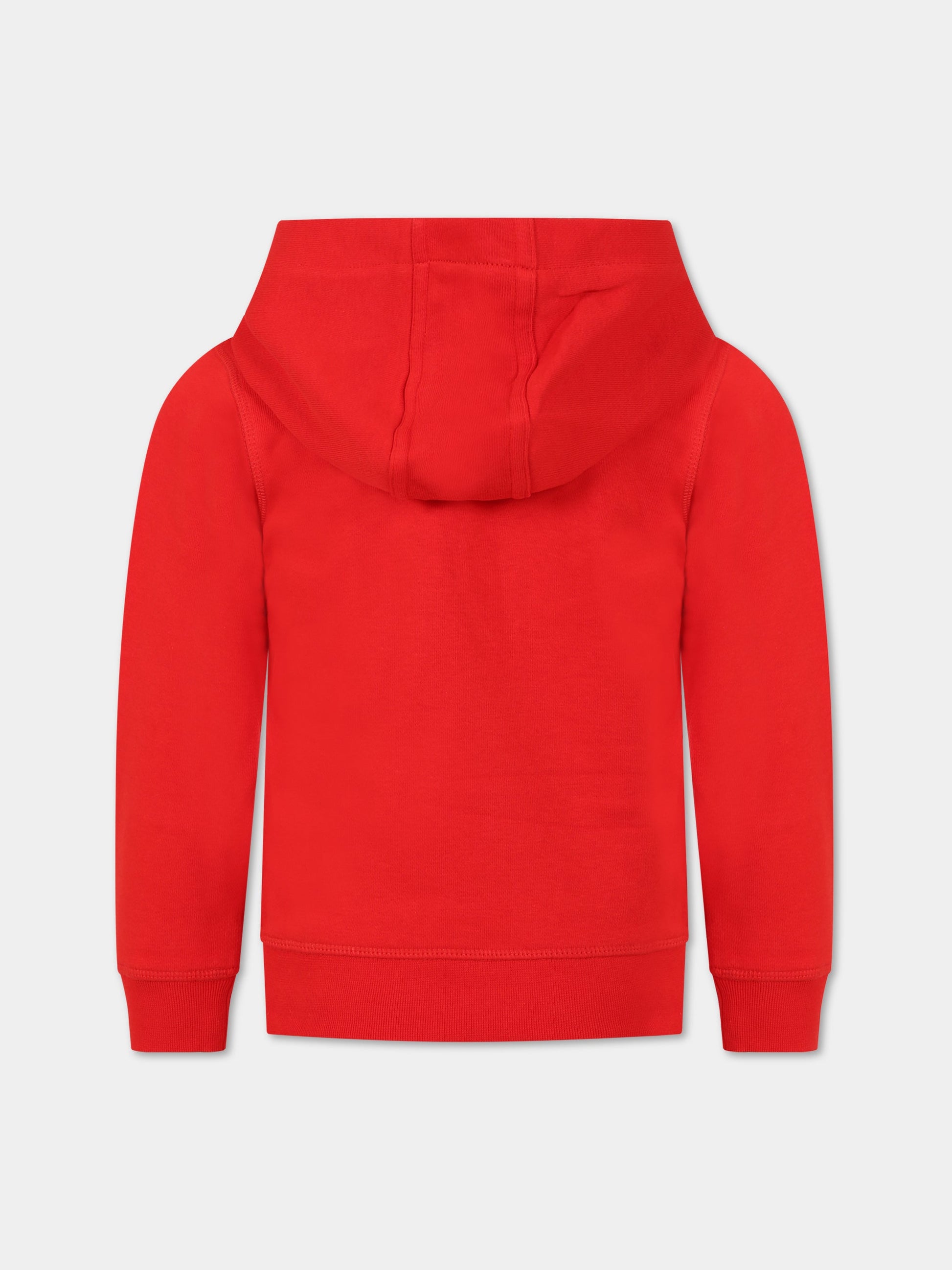 Felpa rossa per bambino con logo,Hugo,G25116 990