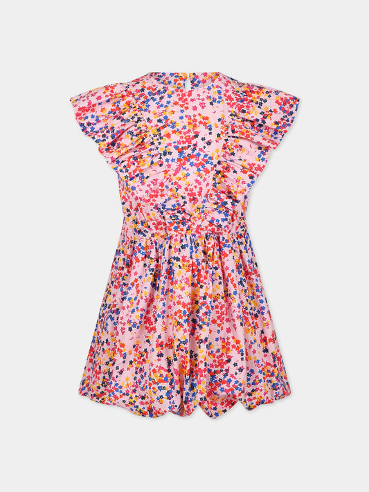 Vestito multicolor per bambina con stampa floreale,Philosophy,PJAB241 CA01 BH003