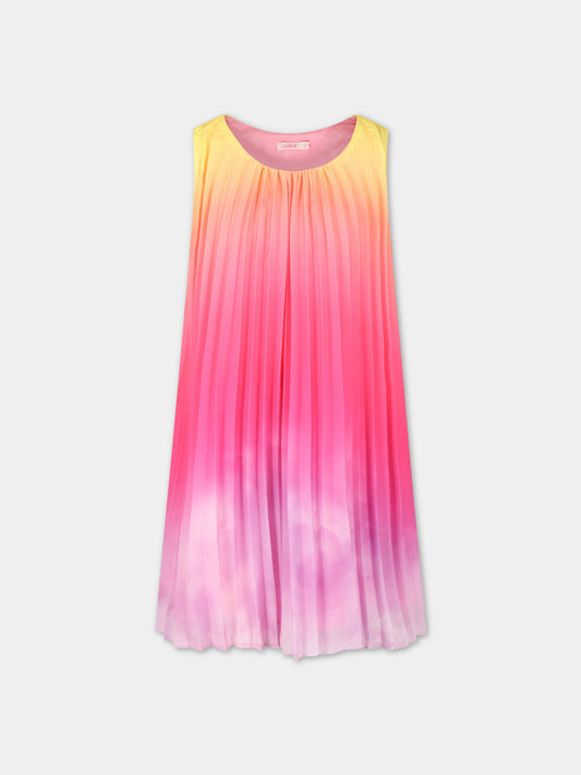 Vestito multicolor per bambina,Billieblush,U12812 Z41