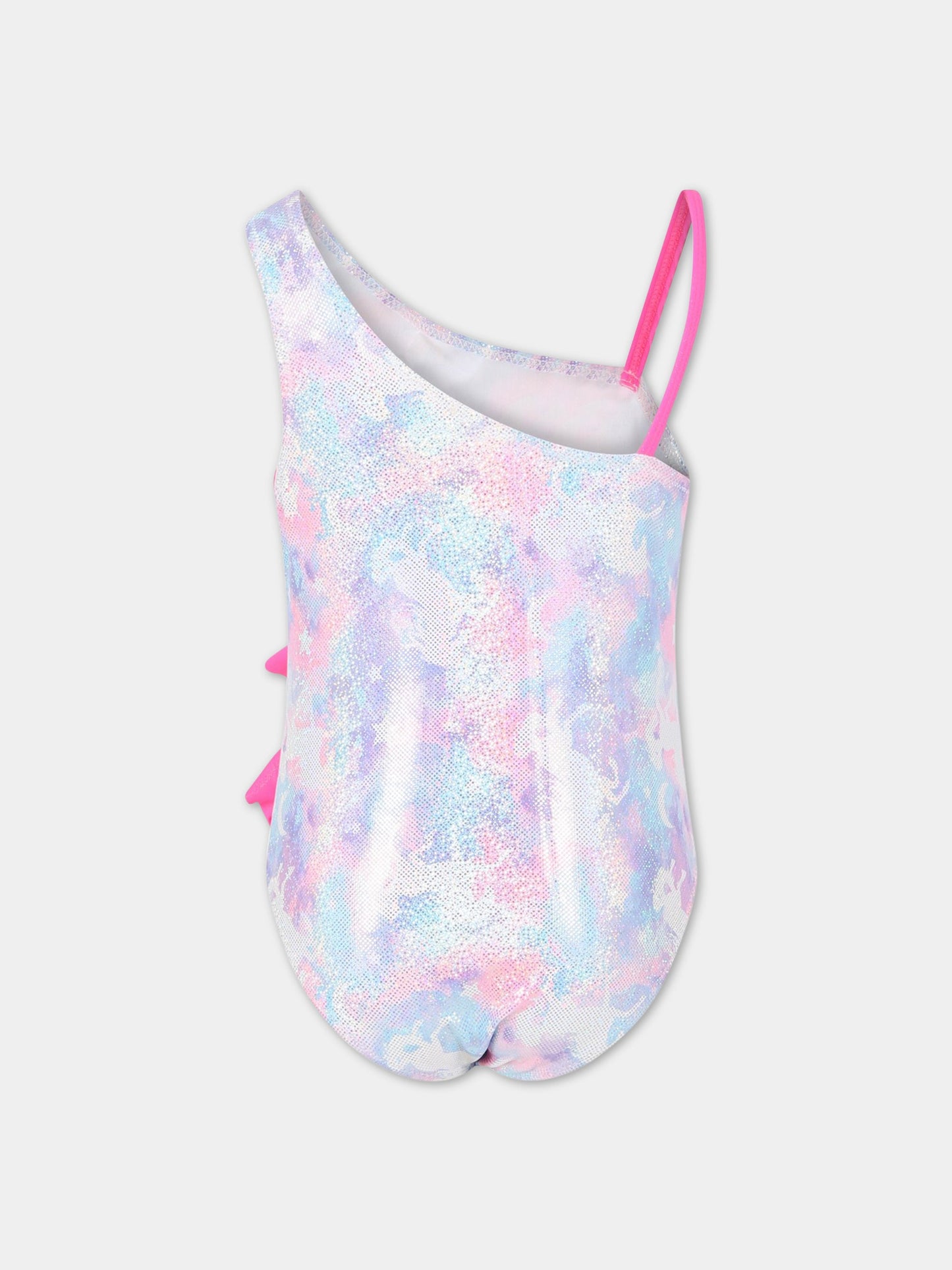Costume multicolor intero da bambina con unicorni,Billieblush,U10502 Z41
