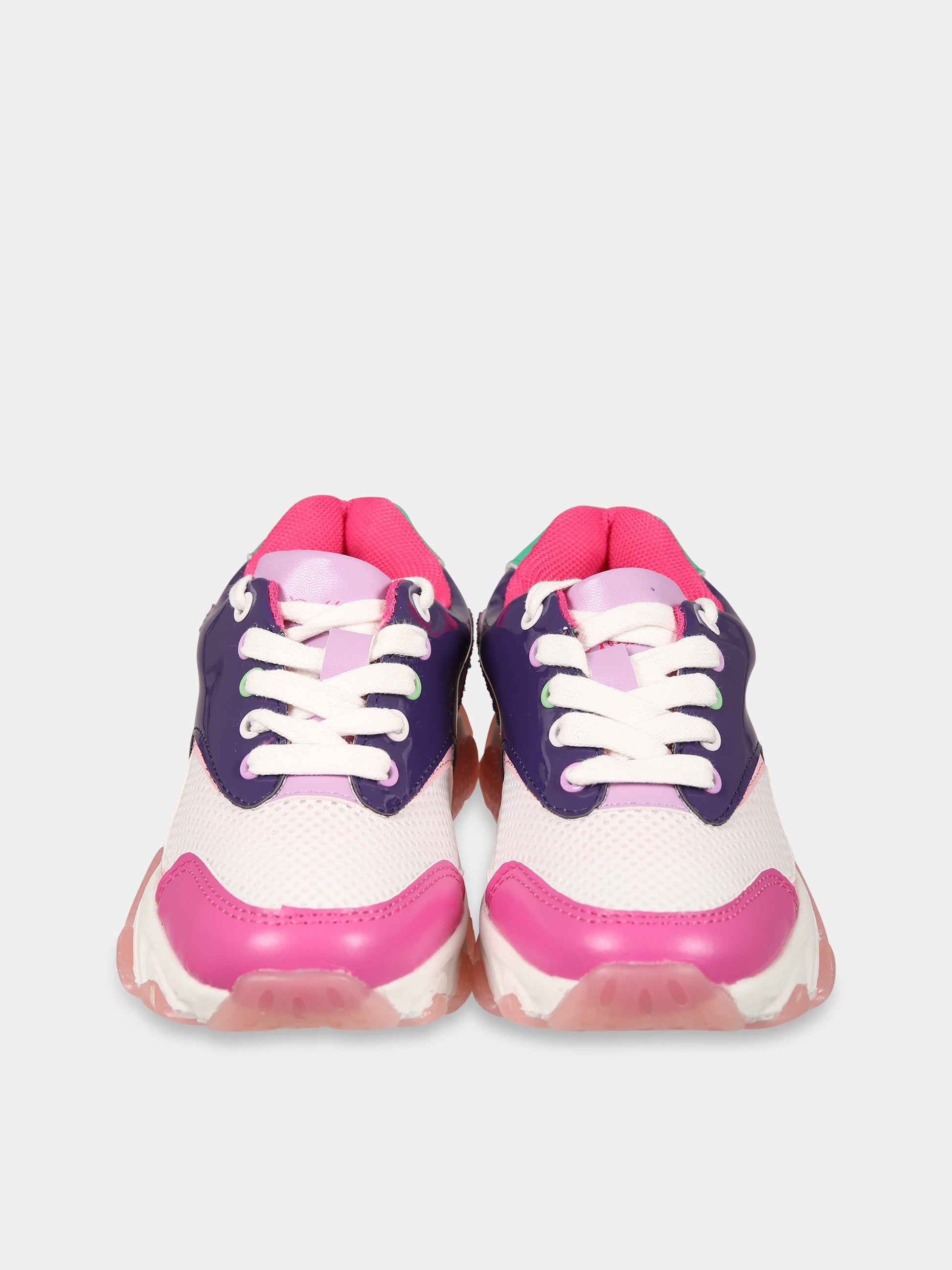 Sneakers mulricolor per bambina con logo,Billieblush,U19360 Z41