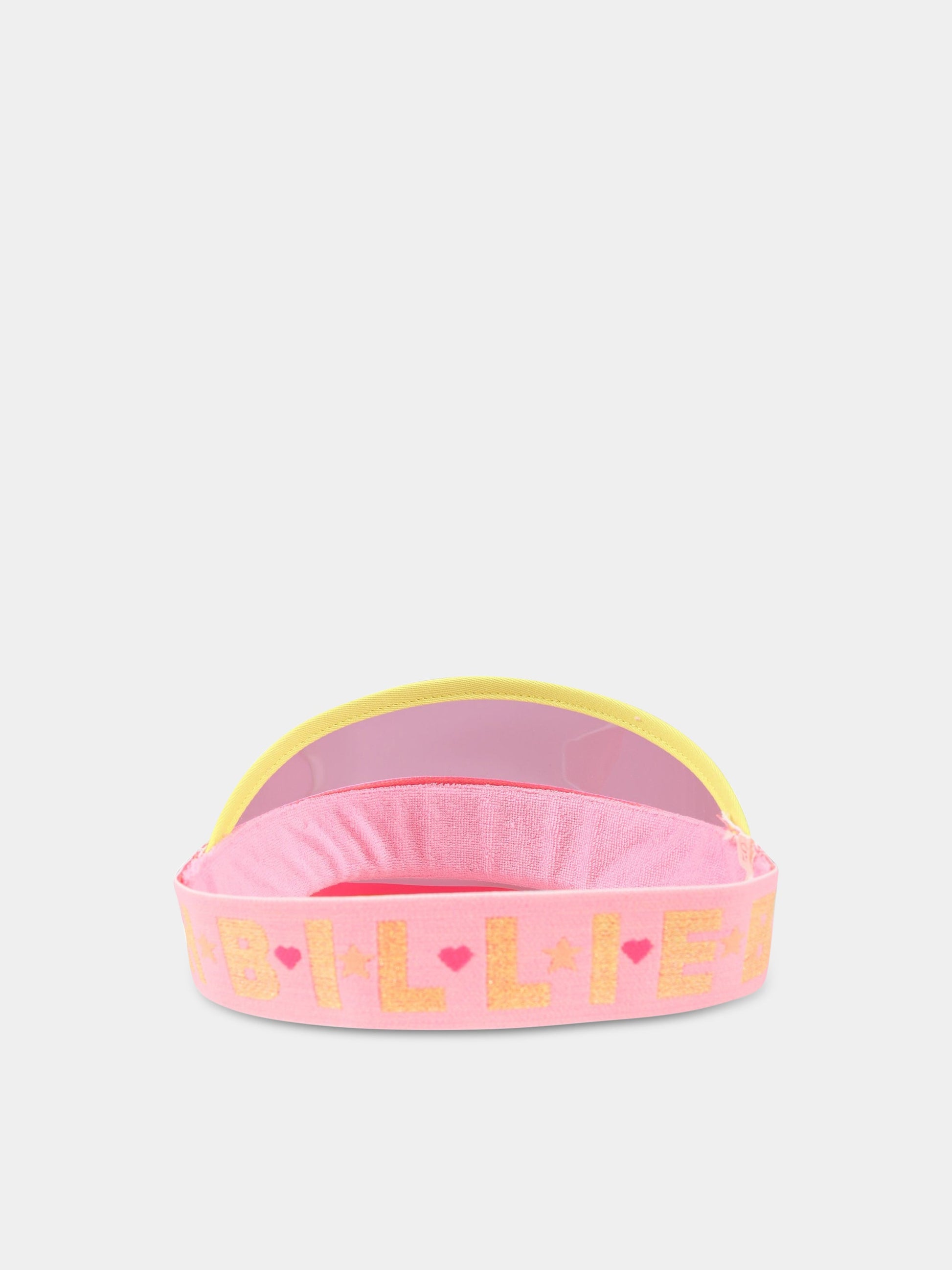 Visiera rosa per bambina con fascia logata,Billieblush,U11136 462