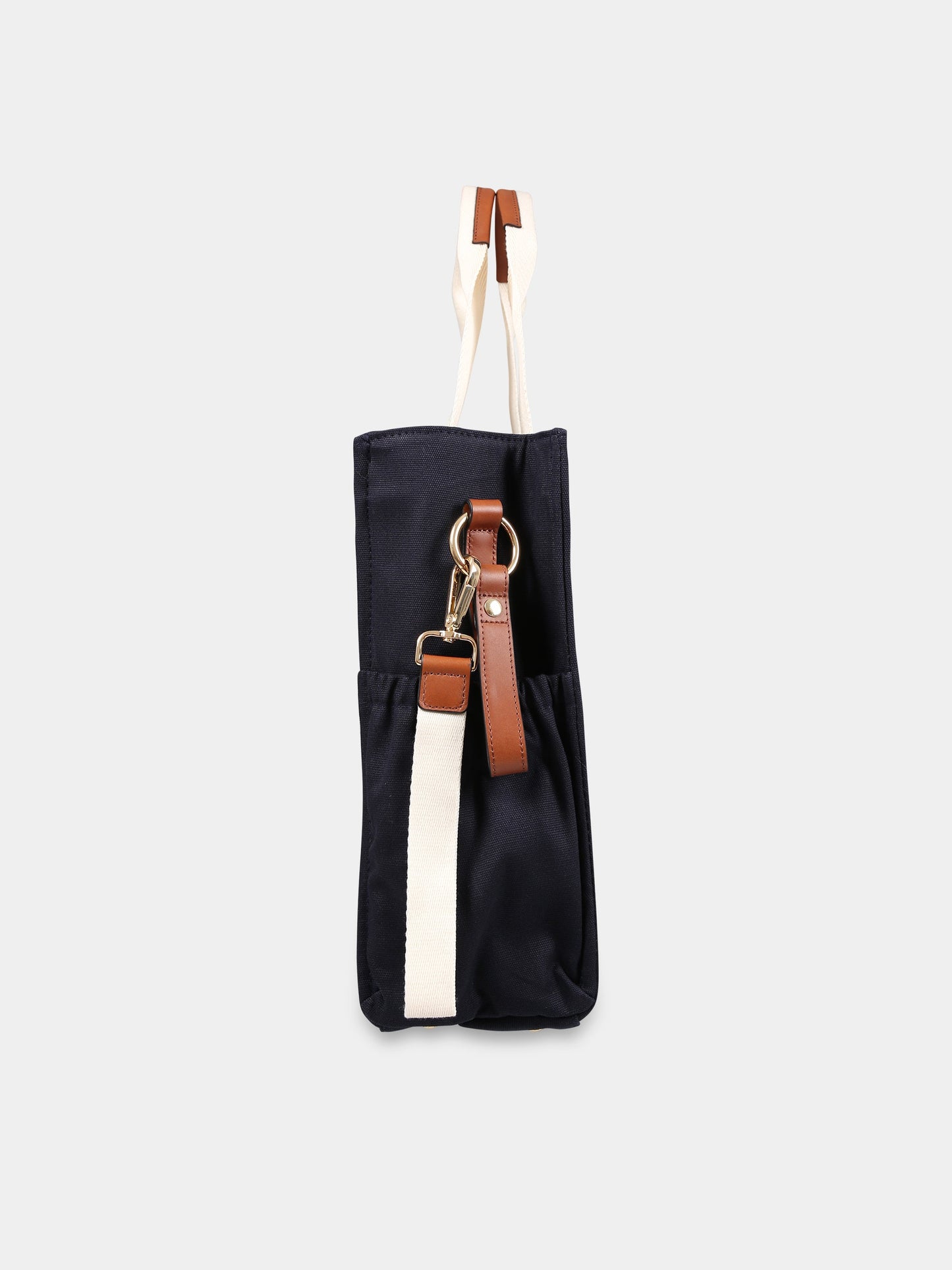 Borsa-mamma blu per neonati con logo,Chloé Kids,C90400 859