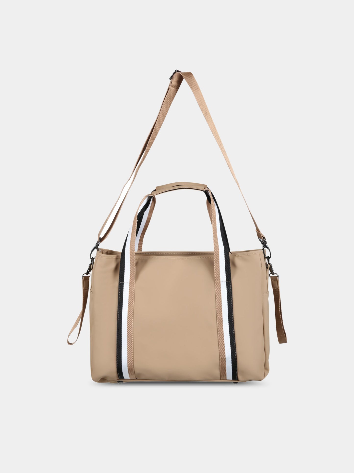 Borsa-mamma beige per neonato con patch logato,Boss,J90313 237