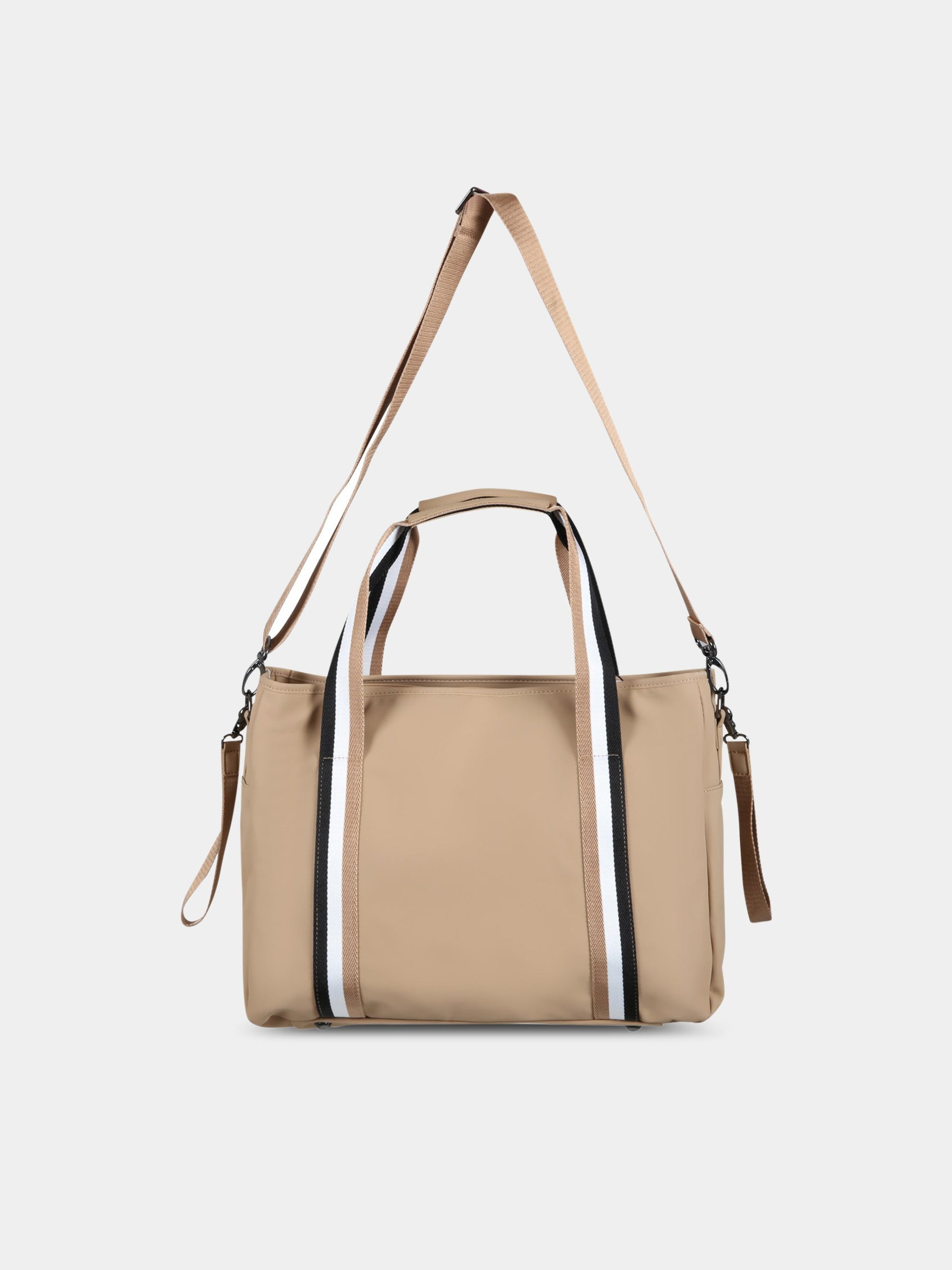 Borsa-mamma beige per neonato con patch logato,Boss,J90313 237