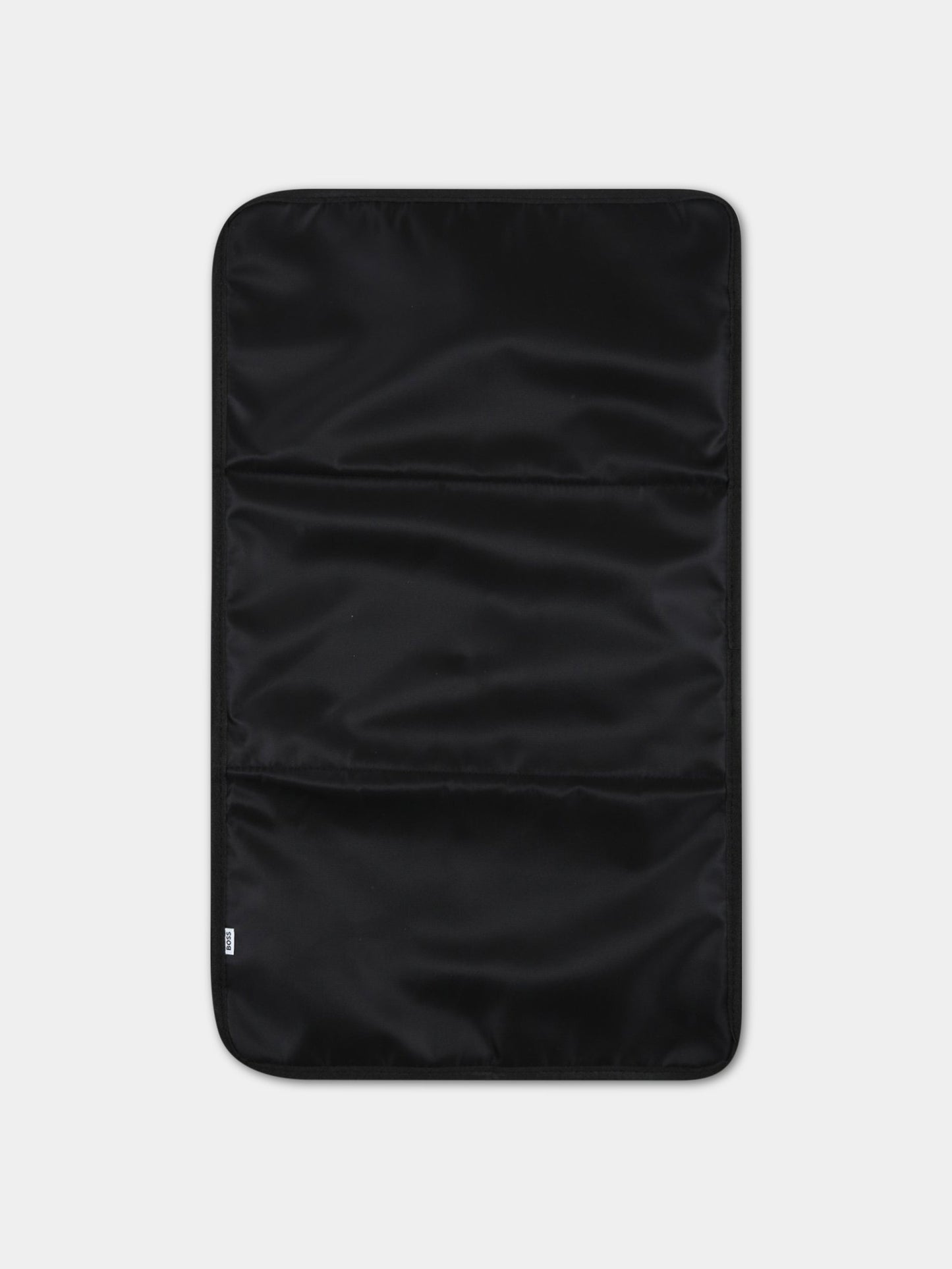 Borsa-mamma nera per neonato con patch logato,Boss,J90309 09B