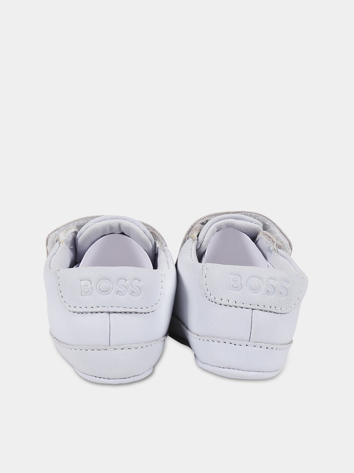 Sneakers celeste per neonato con scritta  Boss ,Boss,J99126 771