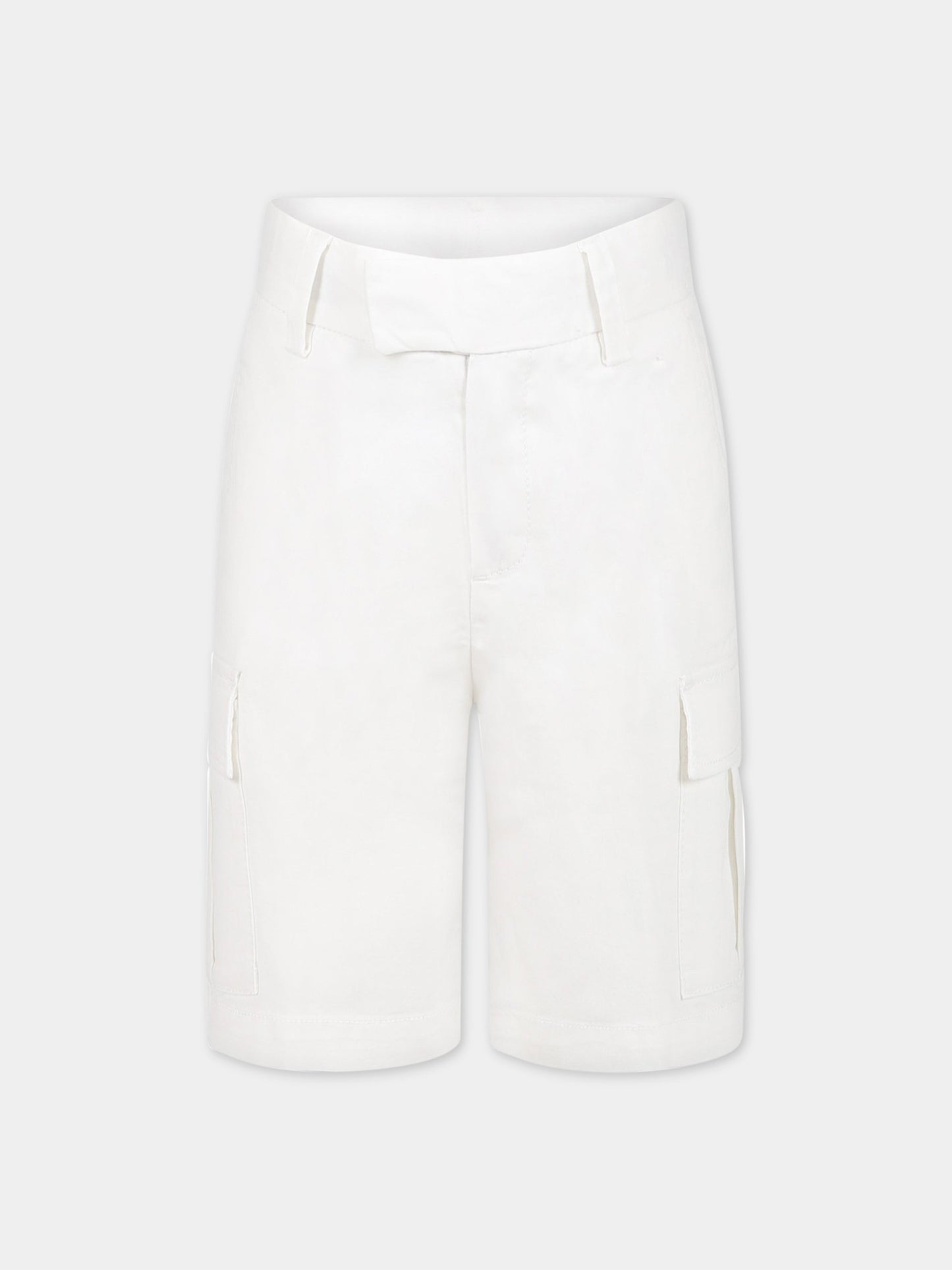 Shorts bianchi per bambino con logo,Boss,J24814 10P