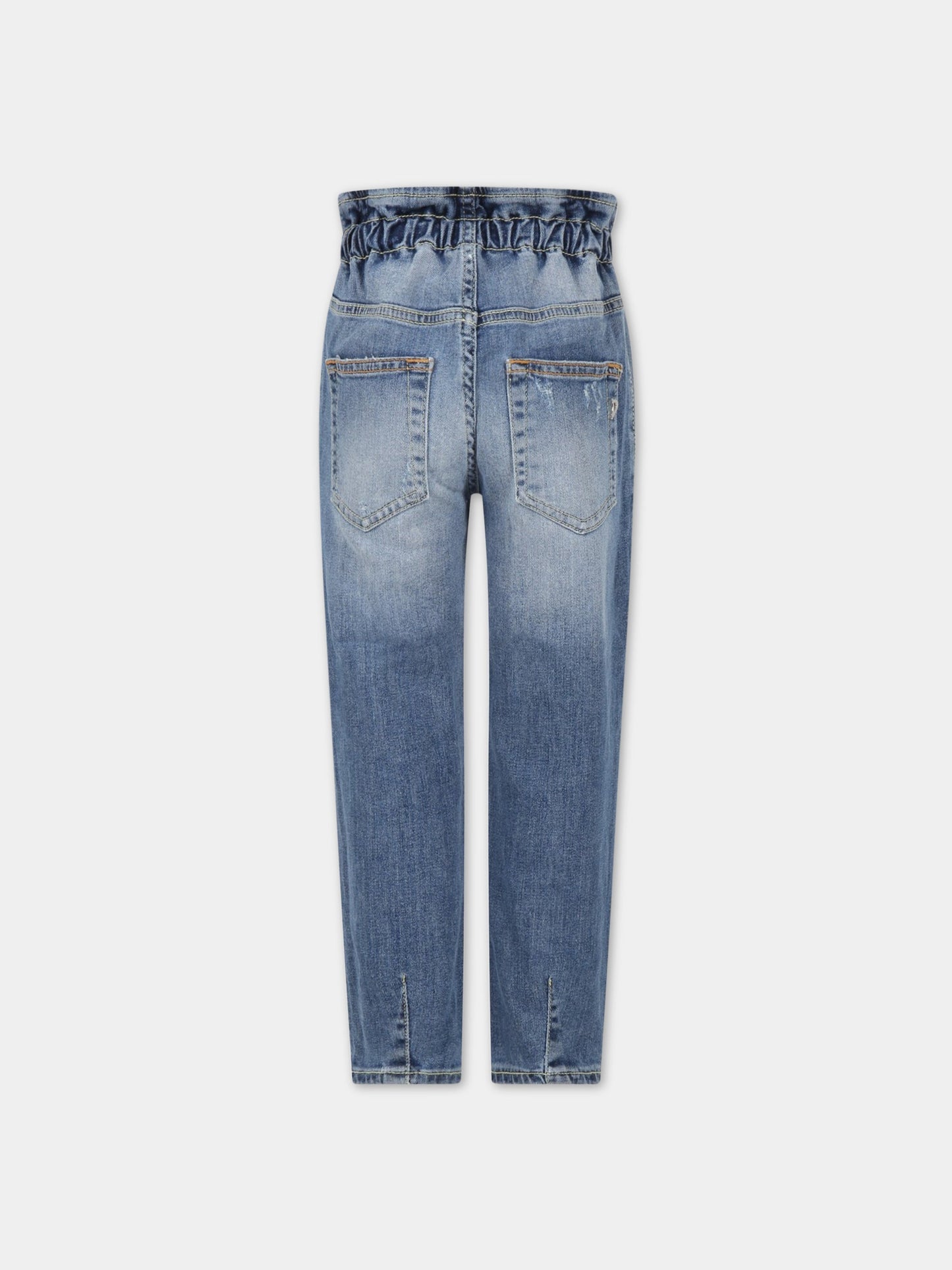 Jeans blu per bambina con finti strappi,Dondup Kids,DFPA221C DS041 4016