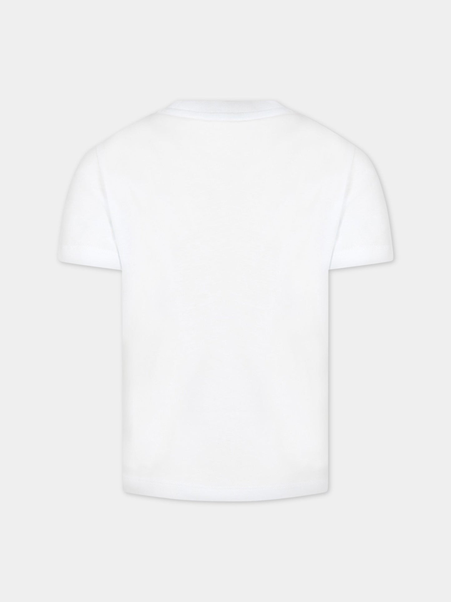 T-shirt bianca per bambino con logo,Dondup Kids,DMTS106C JF65 B006