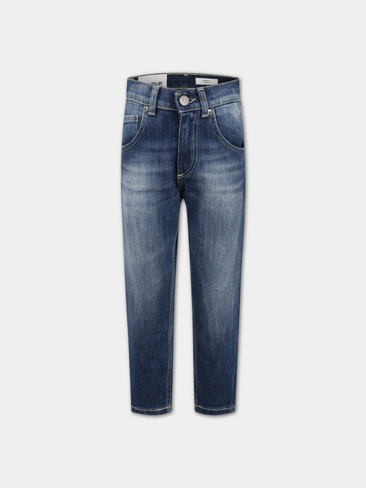 Jeans blu per bambino con logo,Dondup Kids,DMPA280C DS040 4011