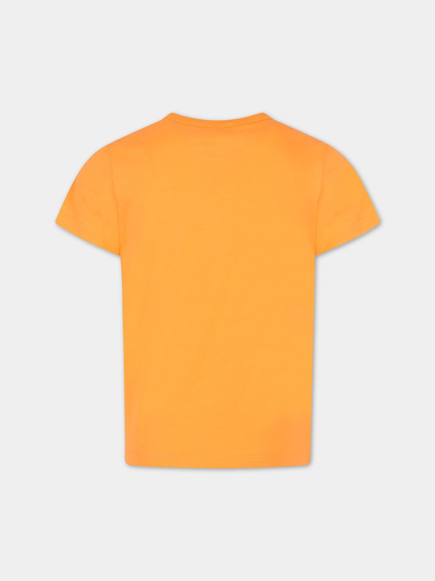 T-shirt arancione per bambina con logo,Little Marc Jacobs,W15651 42E