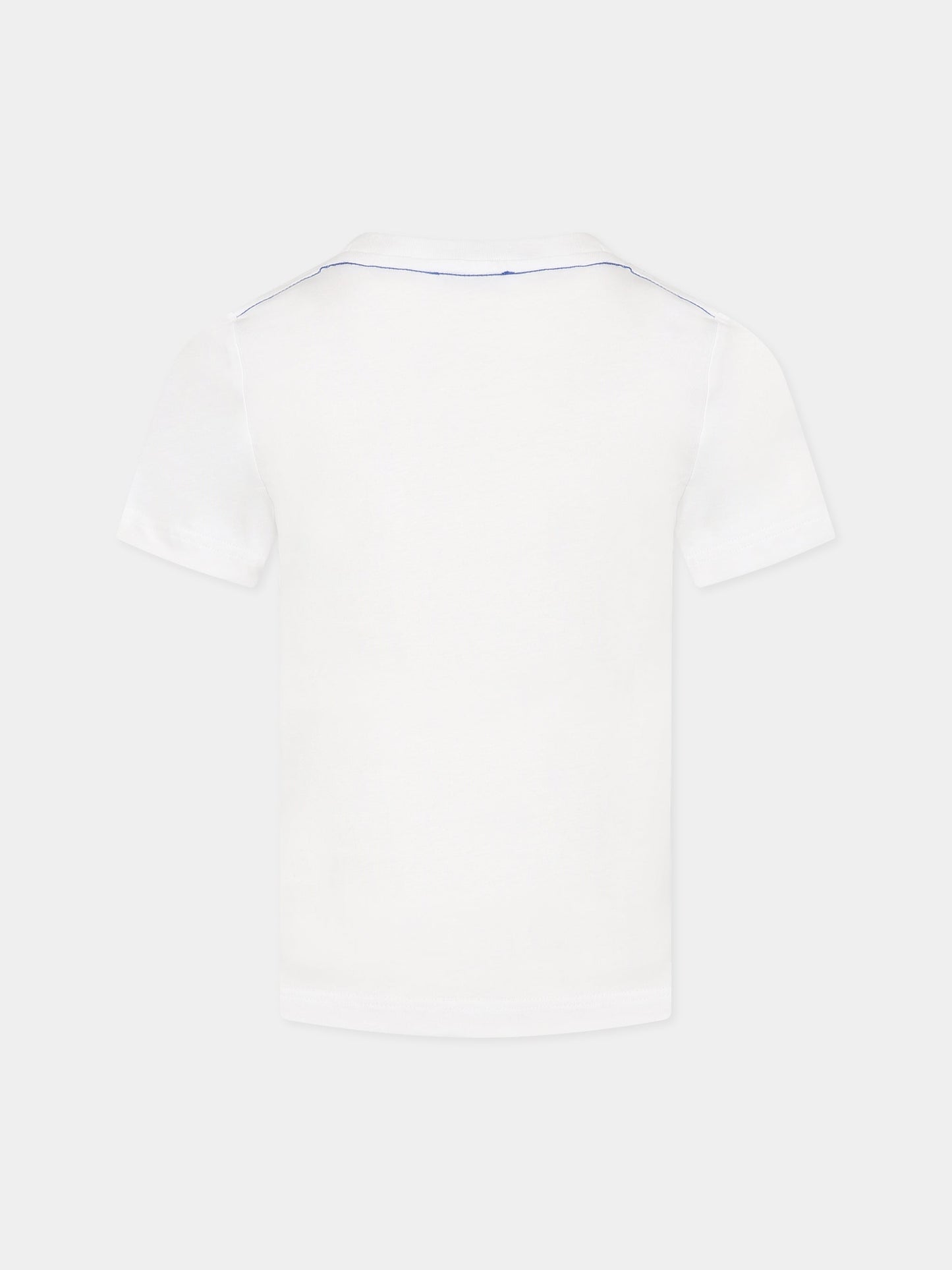 T-shirt bianca per bambino con stampa Garfield e logo,Little Marc Jacobs,W25584 10P