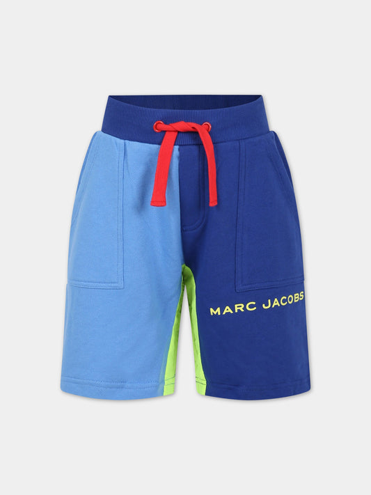Shorts multicolor per bambino con logo,Little Marc Jacobs,W24279 784