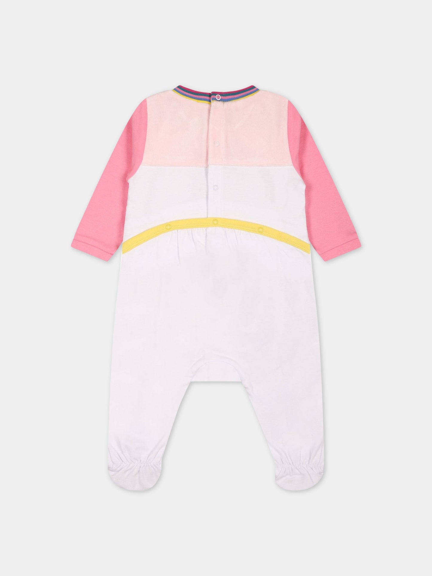 Tutina bianca per neonata con logo multicolor,Little Marc Jacobs,W97100 475