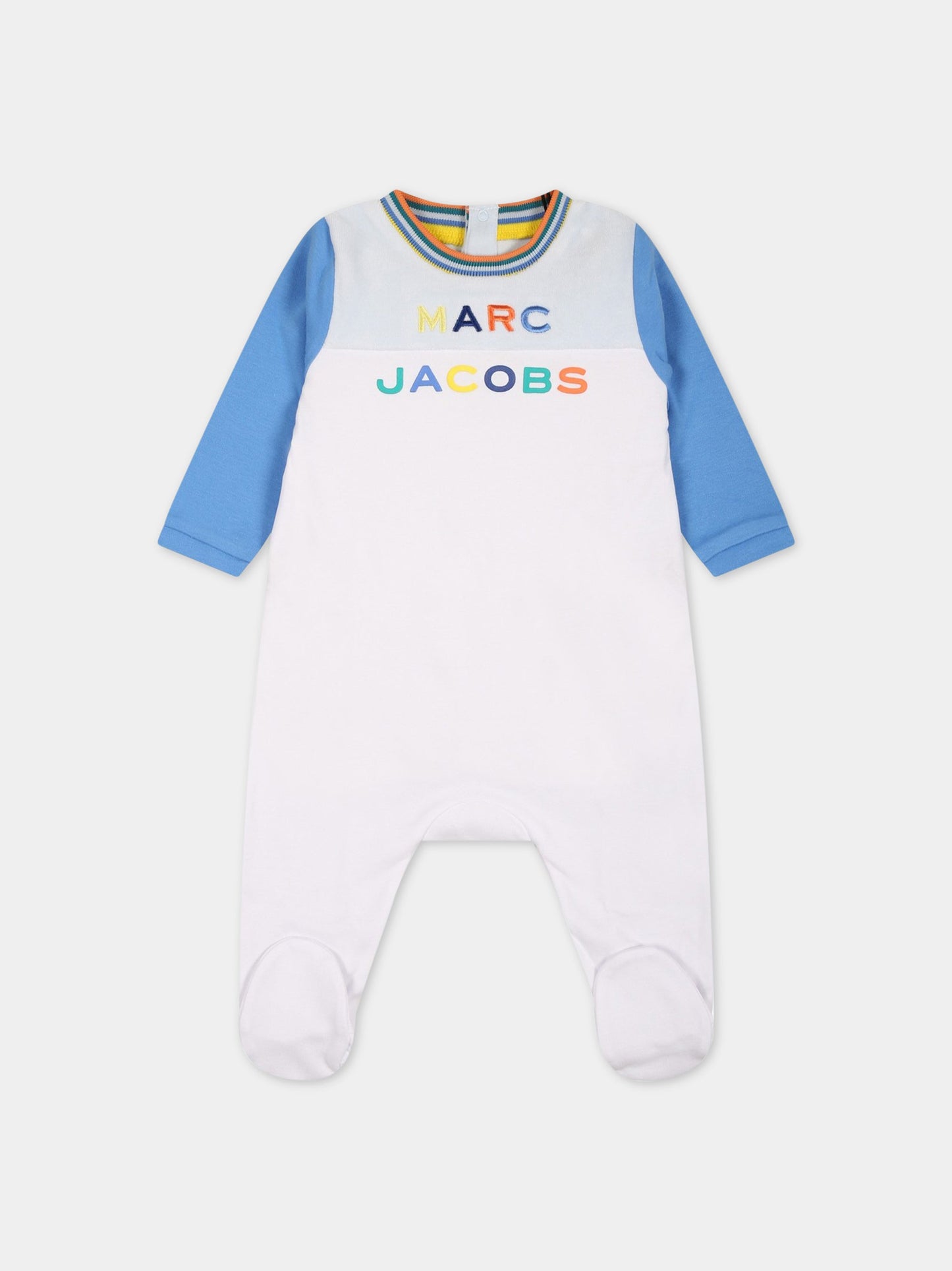 Tutina bianca per neonato con logo multicolor,Little Marc Jacobs,W97100 791