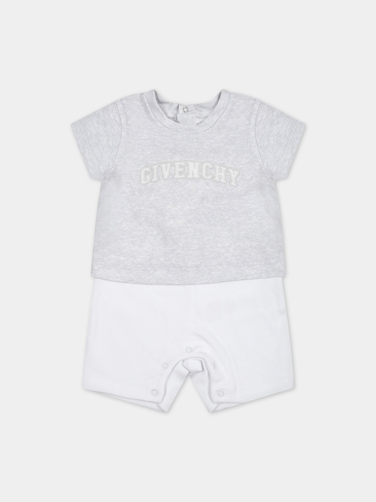 Pagliaccetto multicolor per neonato con logo bianco,Givenchy Kids,H94073 050