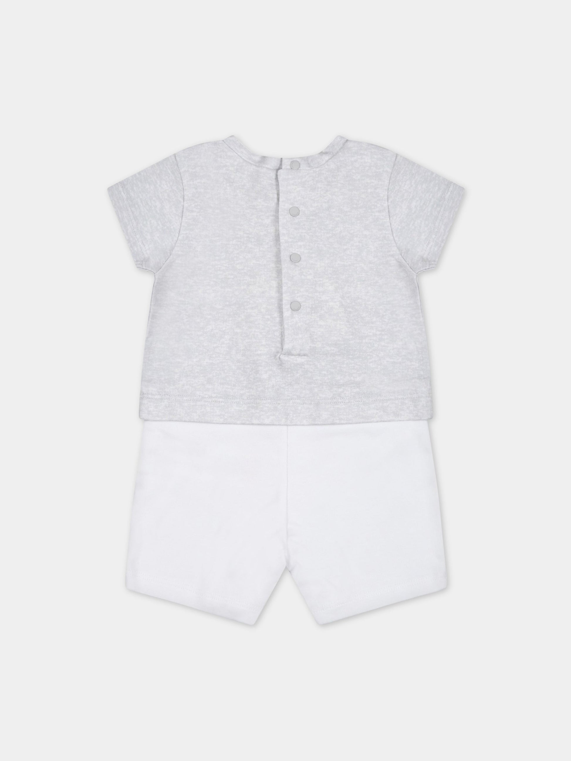 Pagliaccetto multicolor per neonato con logo bianco,Givenchy Kids,H94073 050
