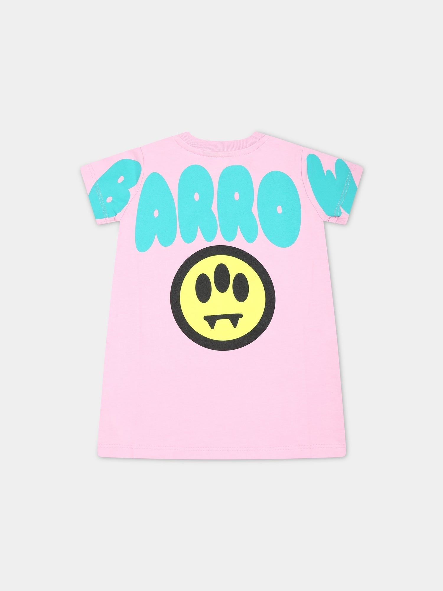 Vestito rosa per neonata con logo e iconico smile,Barrow,033120 042