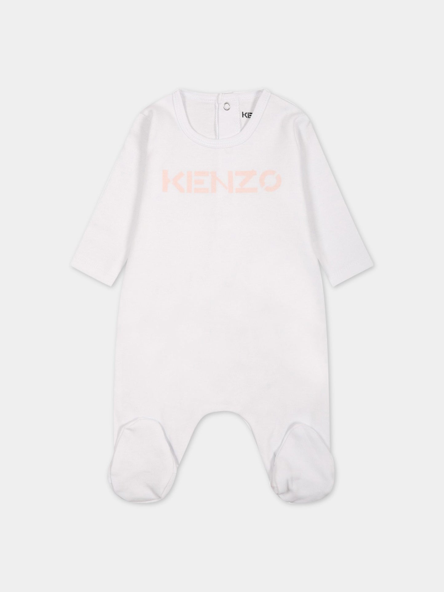 Set multicolor per neonata con logo e  elefante,Kenzo Kids,K98111 A41