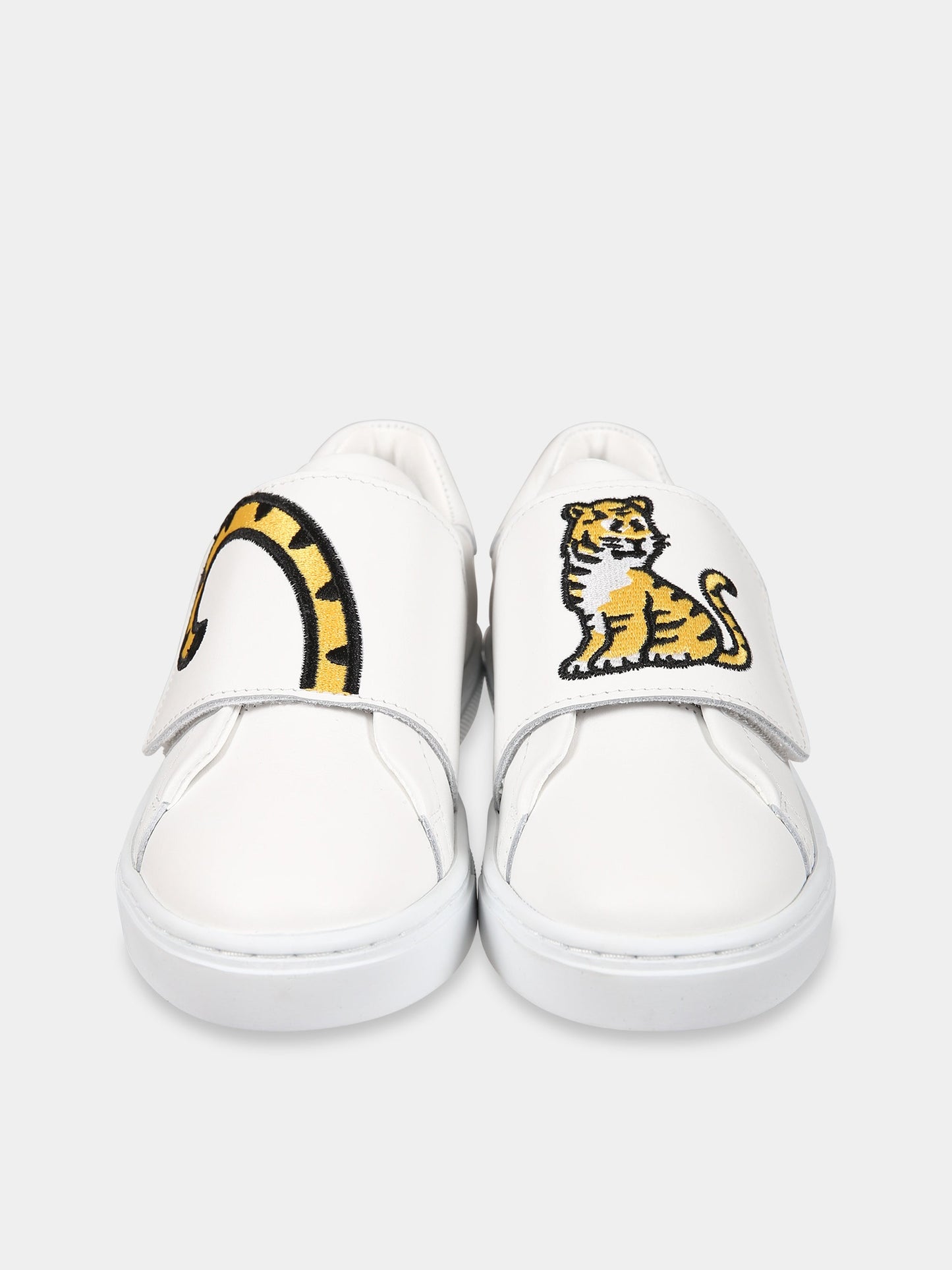 Sneakers bianco per bambino con Kotora e logo,Kenzo Kids,K59061 10P