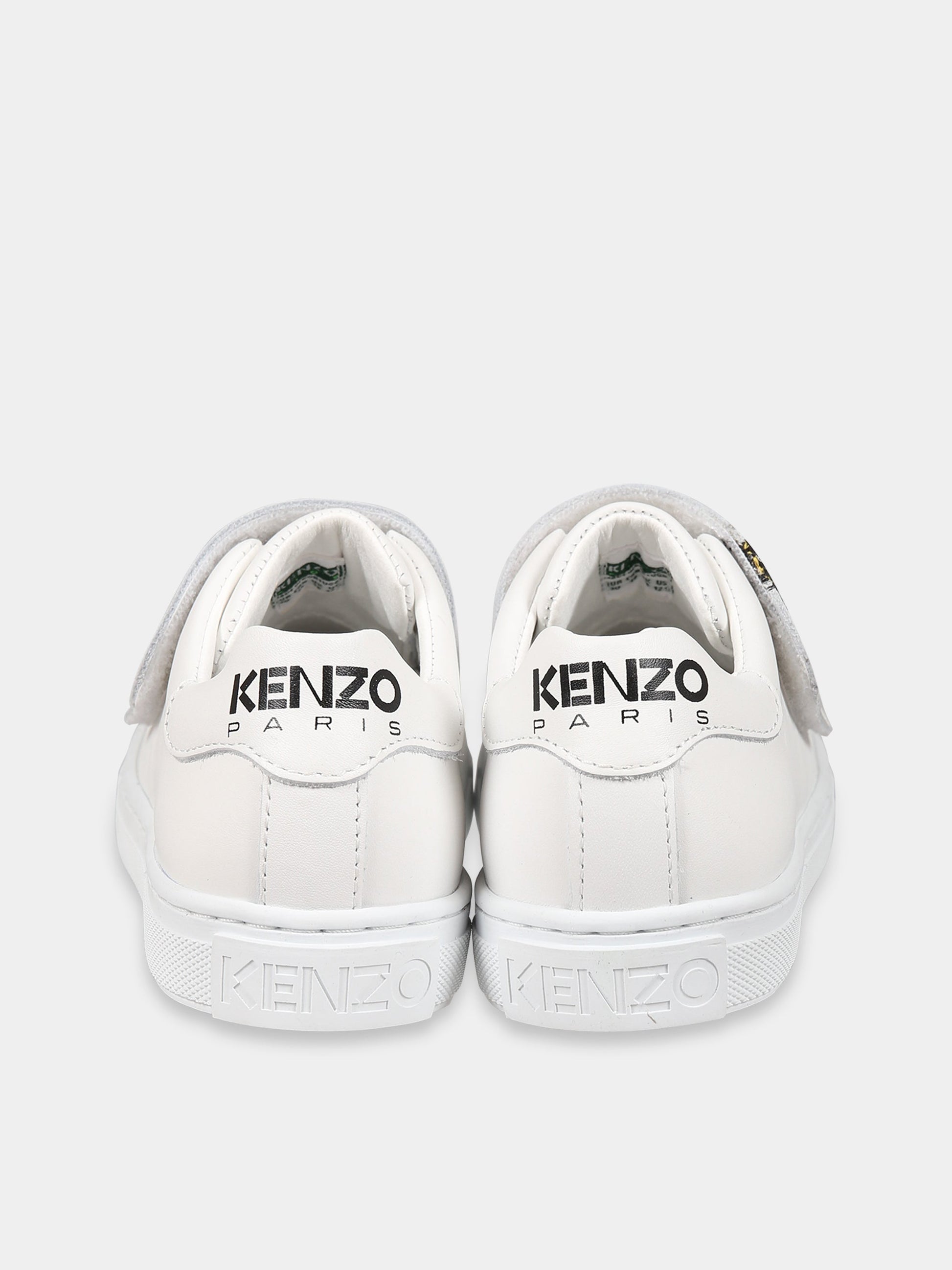 Sneakers bianco per bambino con Kotora e logo,Kenzo Kids,K59061 10P
