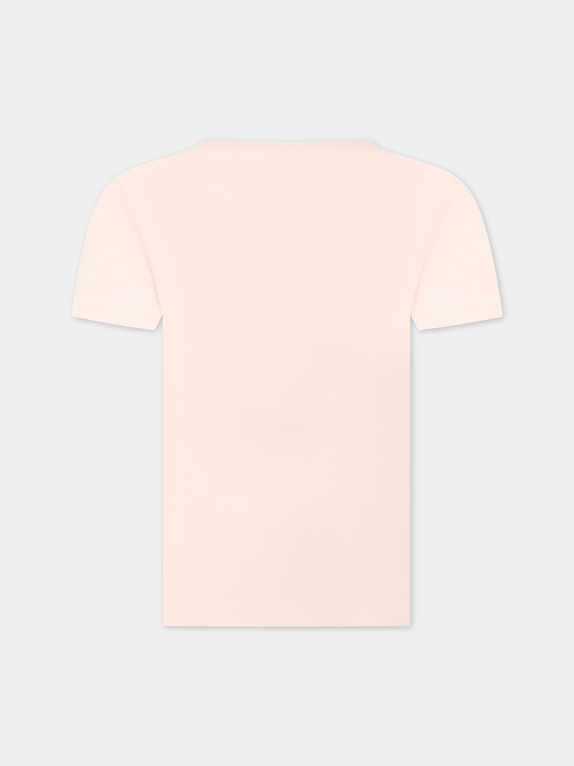 Pink t-shirt for girl with logo,A.p.c.,COEZE E26139FAB