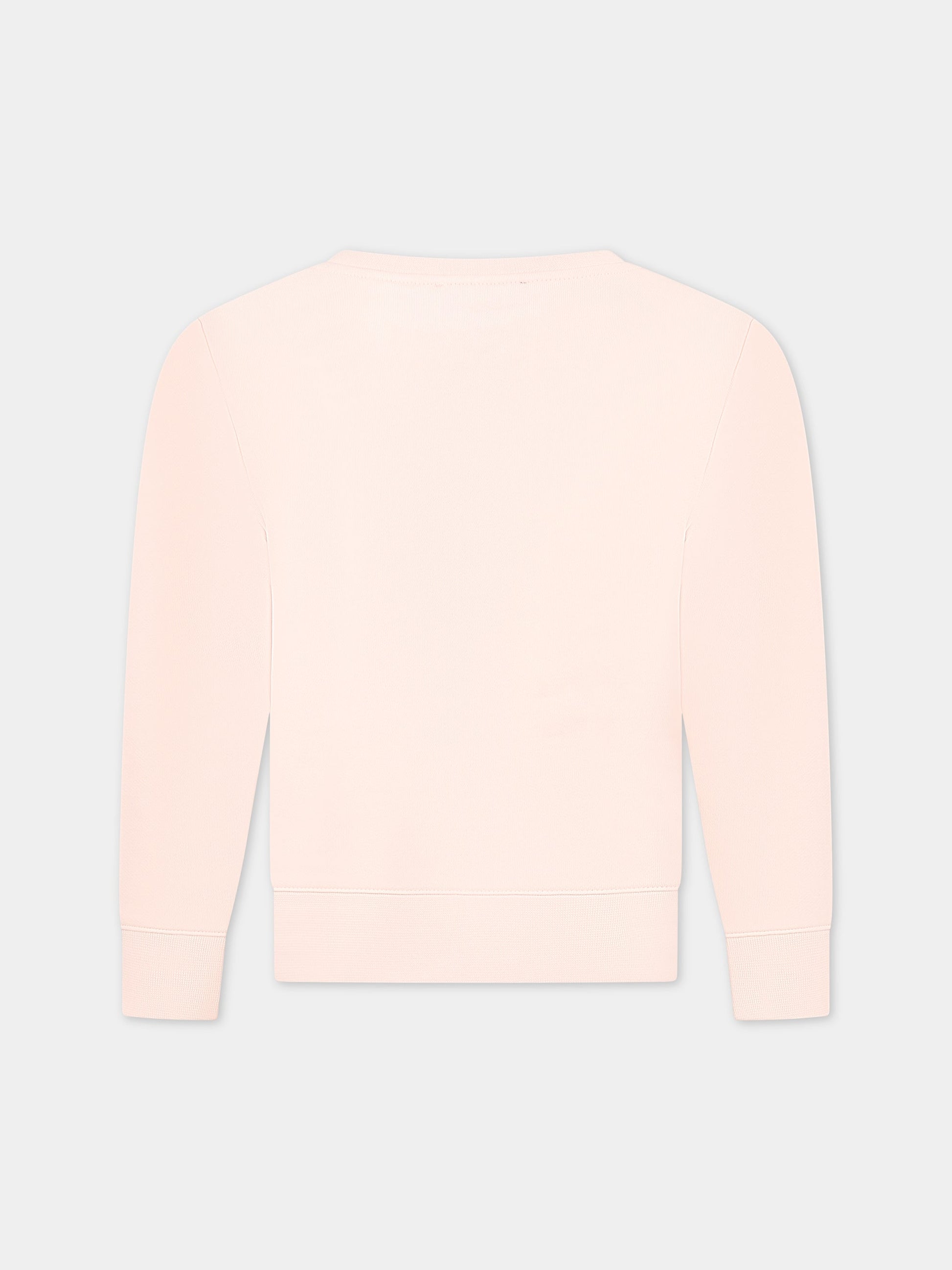 Felpa rosa per bambina con logo,A.p.c.,COEZD E27735FAB