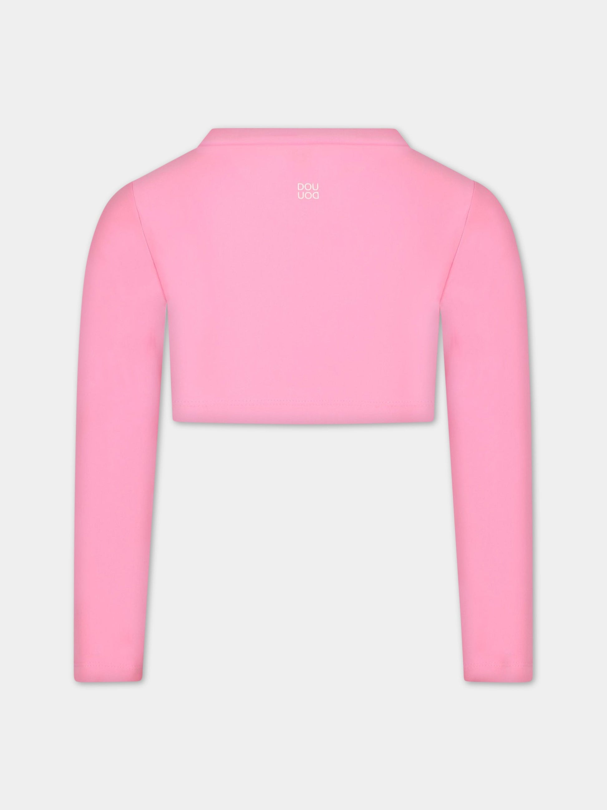 T-shirt a manica lunga rosa per bambina,Douuod Kids,DS8A60 Z0559 515