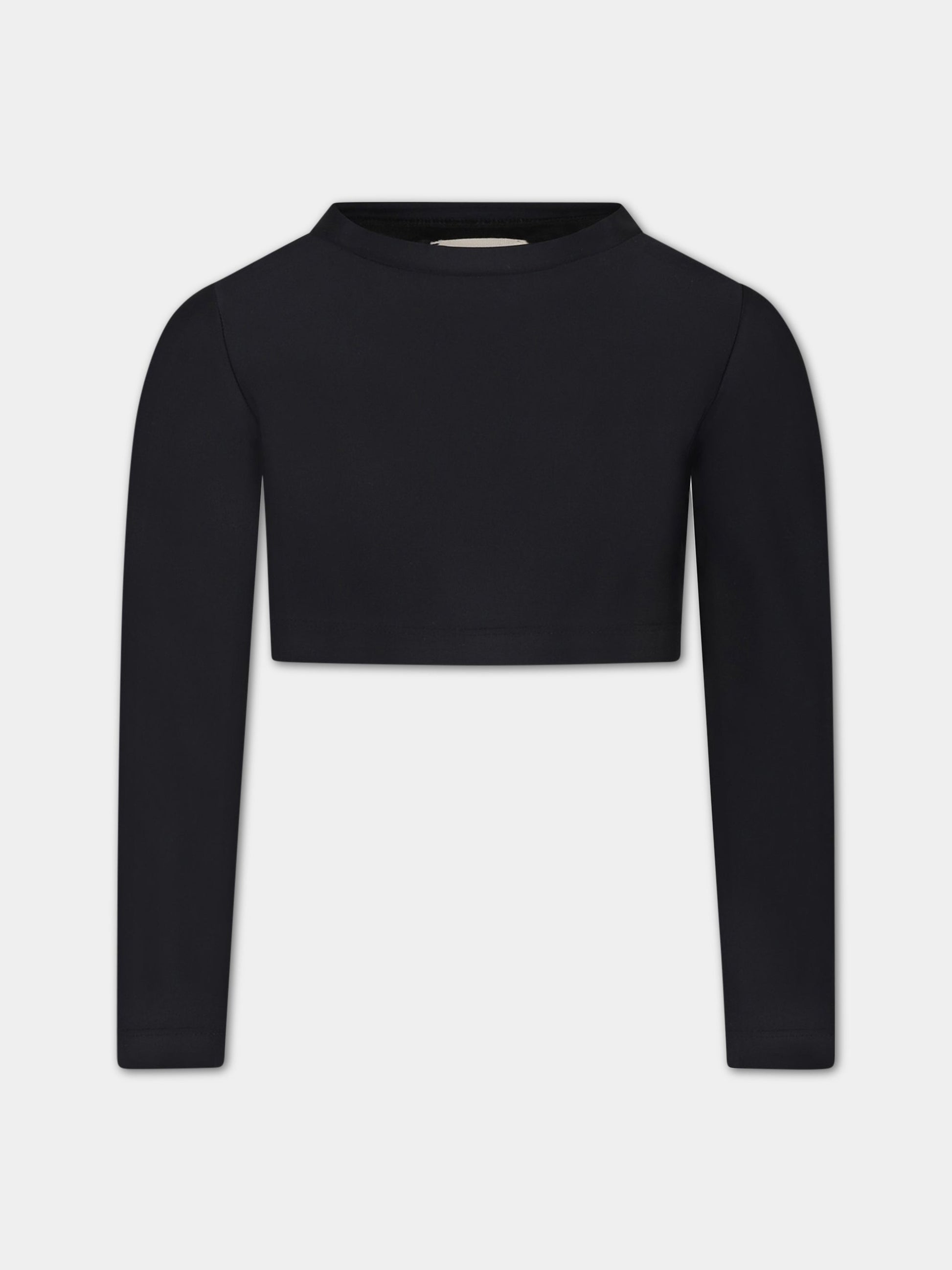 T-shirt a manica lunga nera per bambina,Douuod Kids,DS8A60 Z0559 930