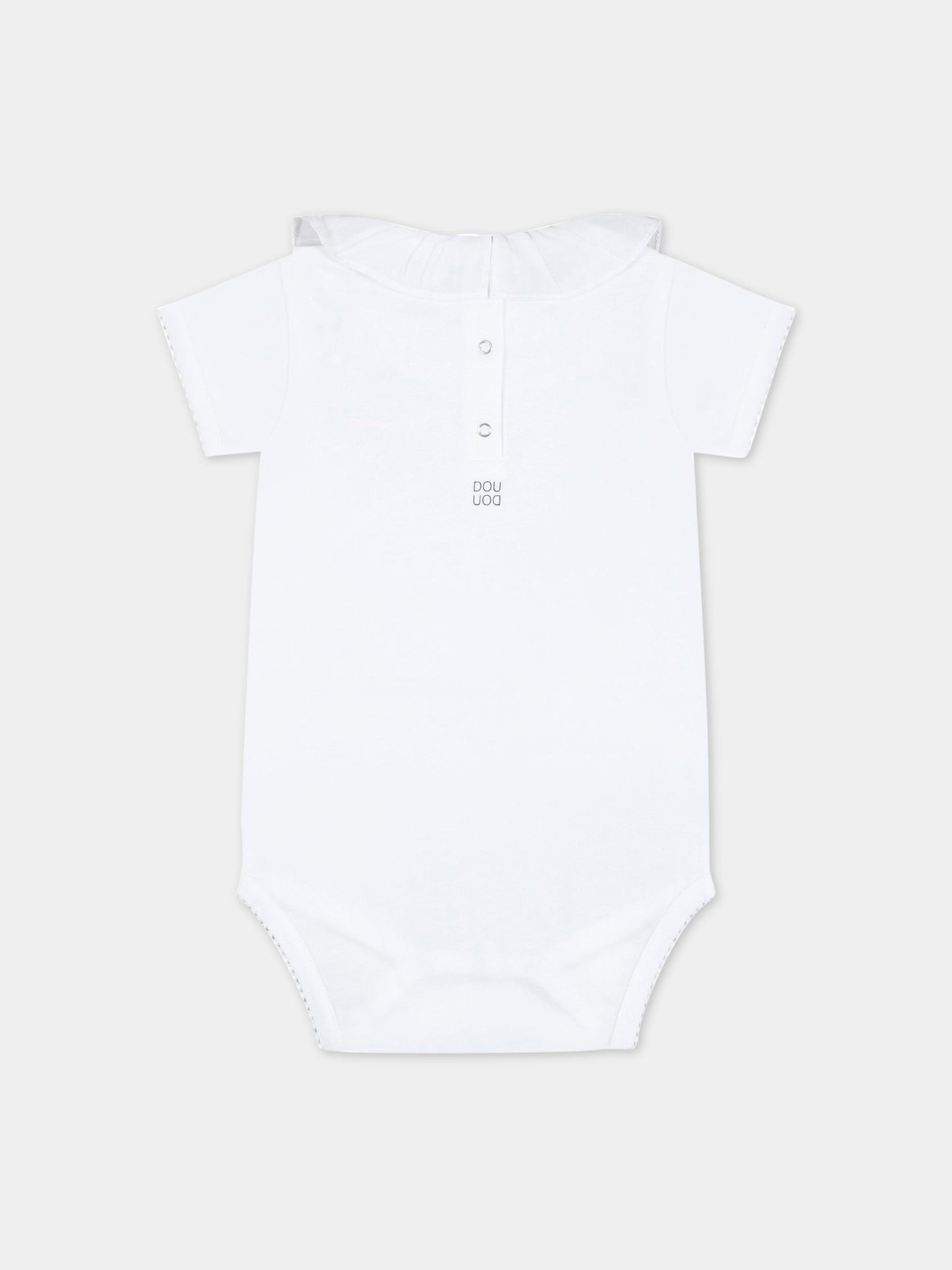 Body bianco per neonata con cuori,Douuod Kids,DSA001 Z0761 100