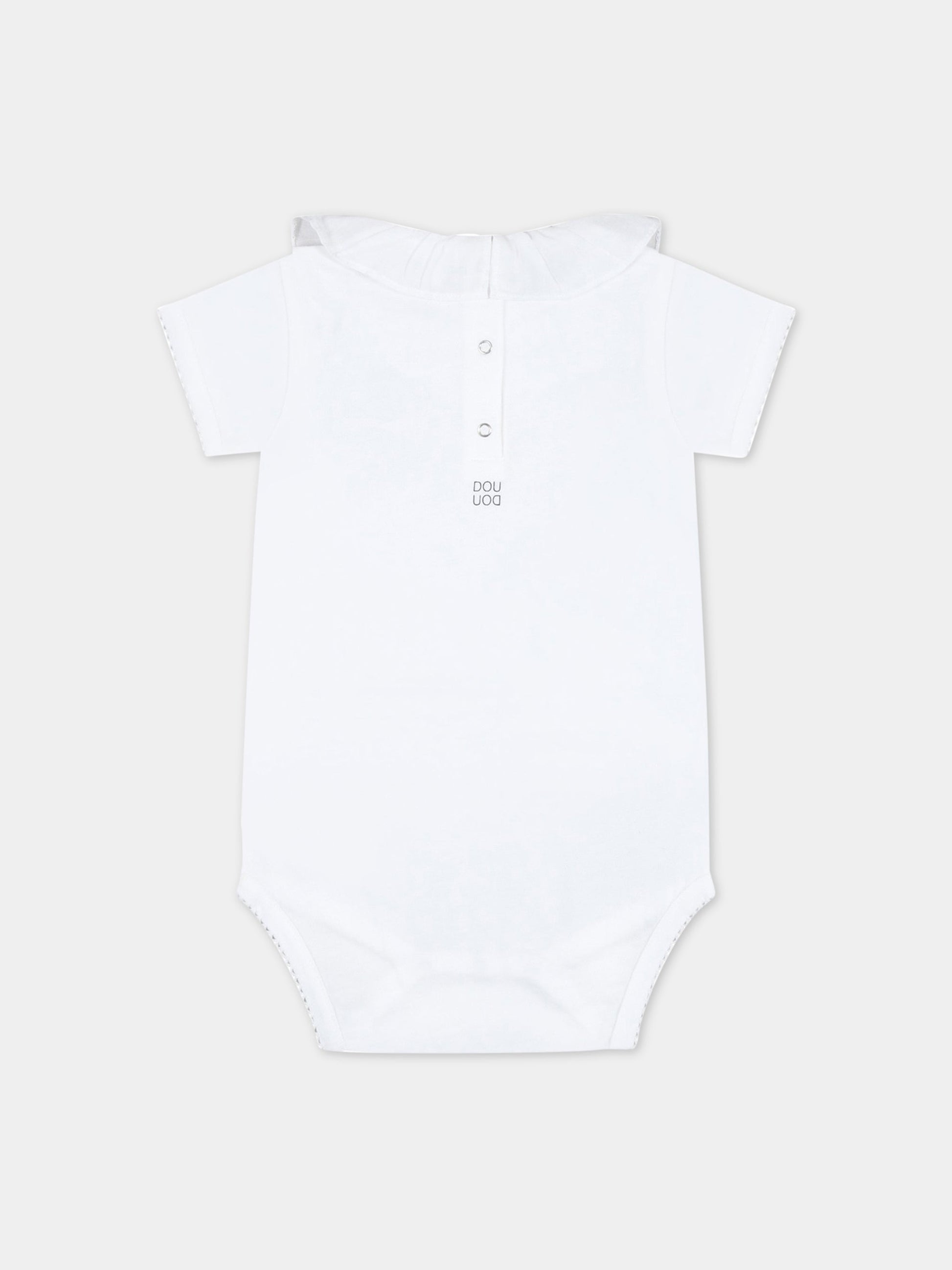 Body bianco per neonata con cuori,Douuod Kids,DSA001 Z0761 100