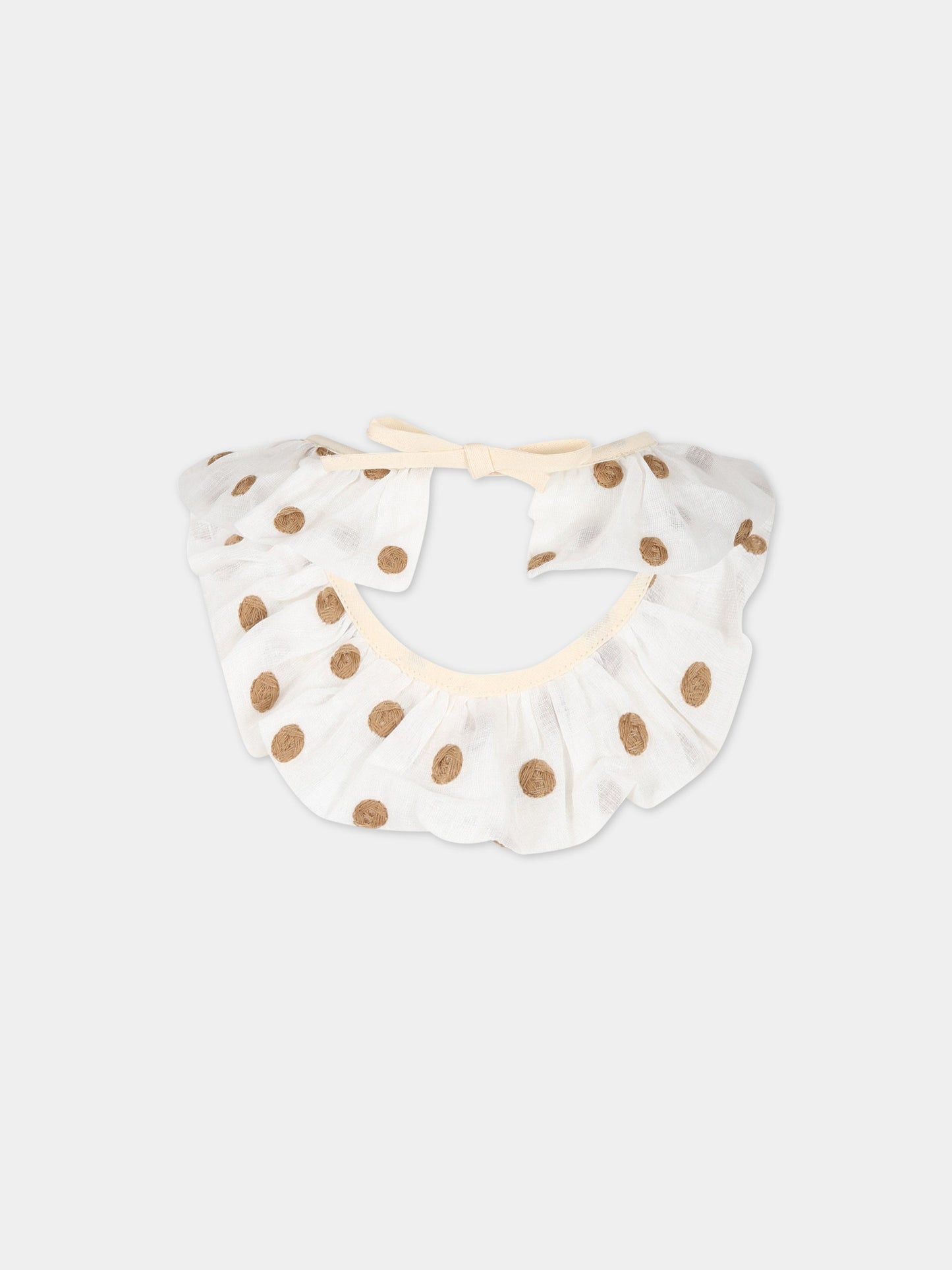 Colletto bianco per bambina,Caffe' D'orzo,ZS0A13 K0133 101MA