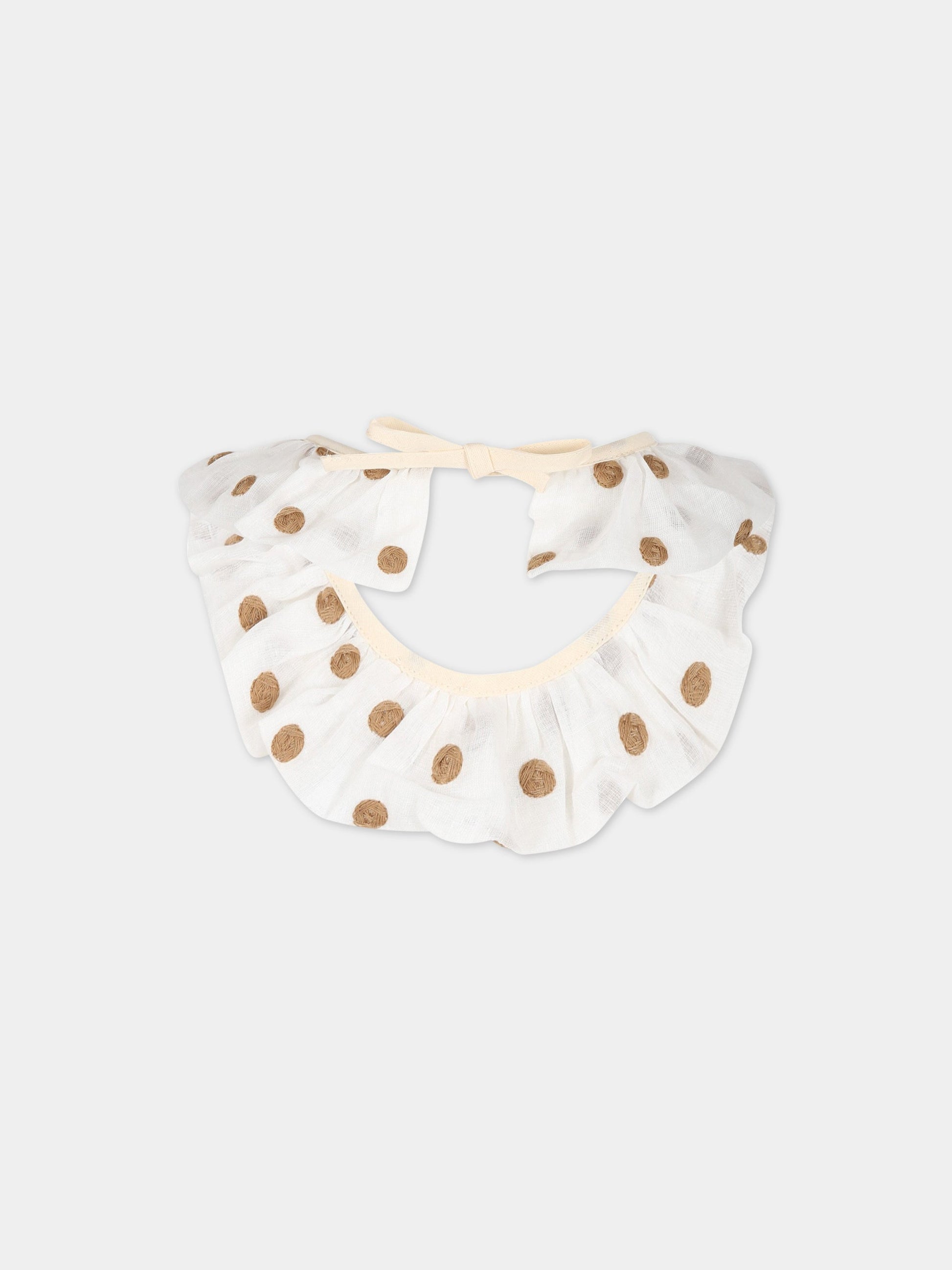 Colletto bianco per bambina,Caffe' D'orzo,ZS0A13 K0133 101MA