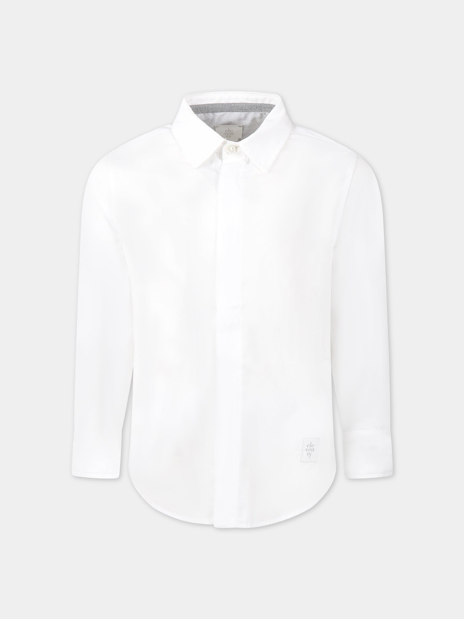 Camicia bianca per bambino con logo,Eleventy,ES5P50 P0013 100