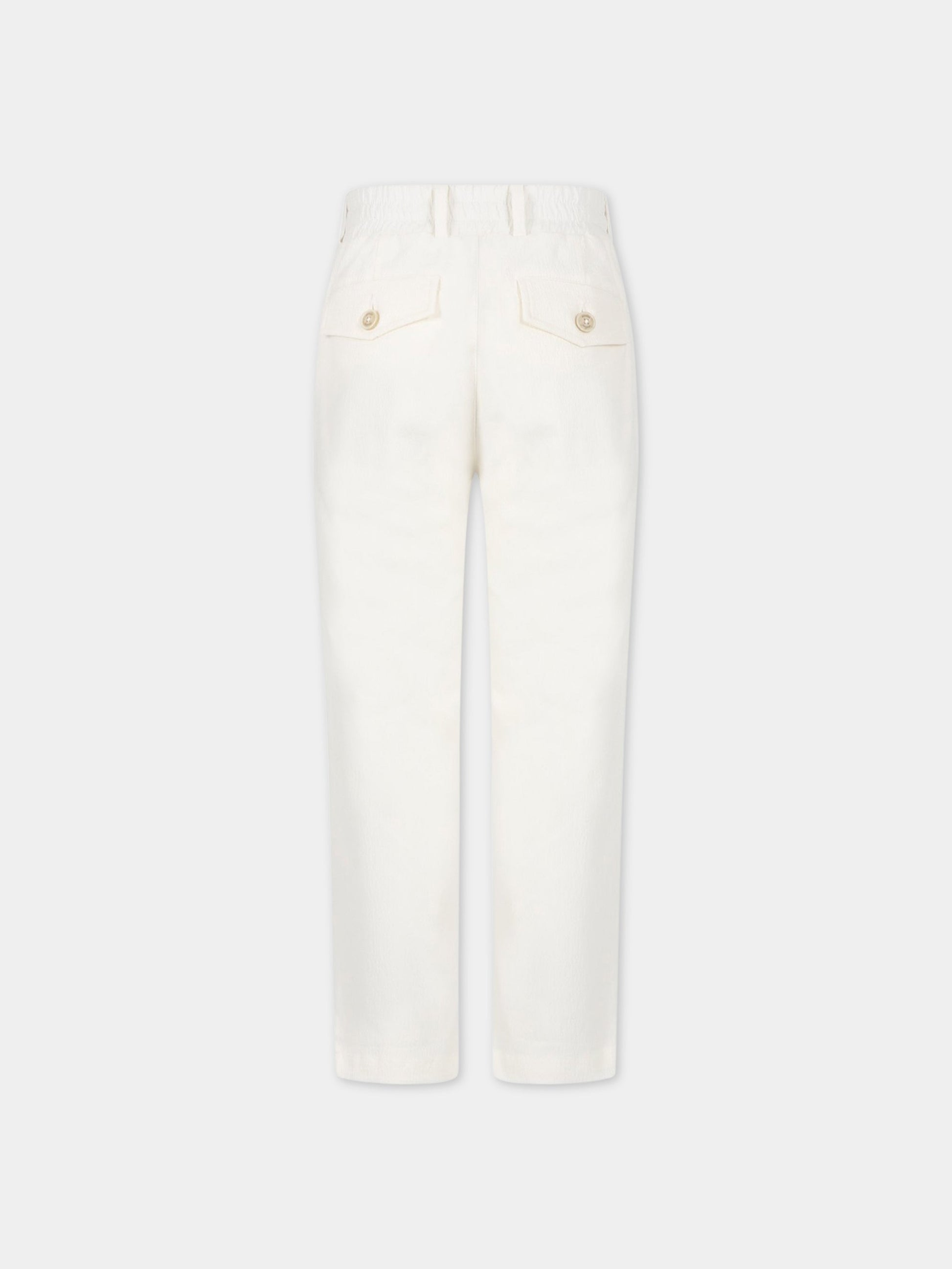 Pantaloni bianchi per bambino,Eleventy,ES6P20 G0087 105