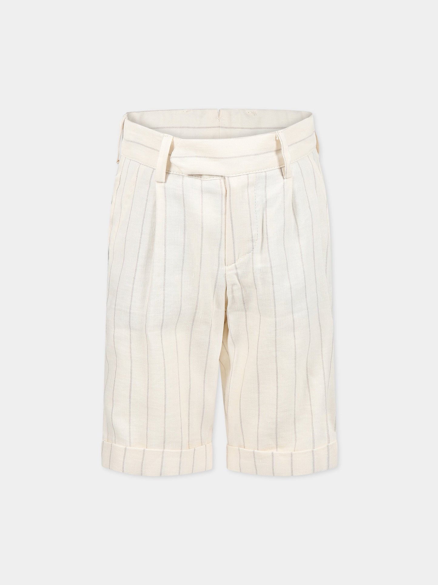 Shorts avorio per bambino con logo,Eleventy,ES6P09 G0086 105BG