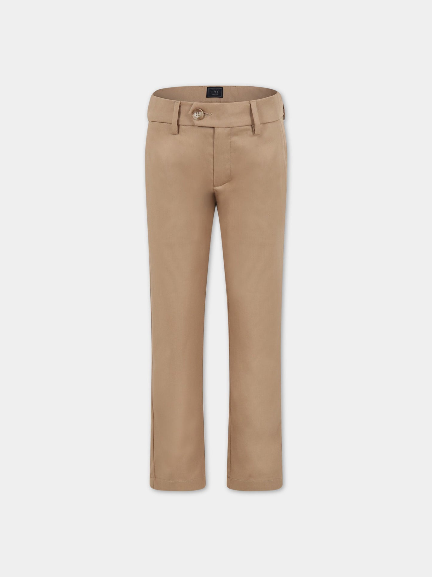 Pantaloni beige per bambino con logo,Fay Kids,FS6P20 G0019 112