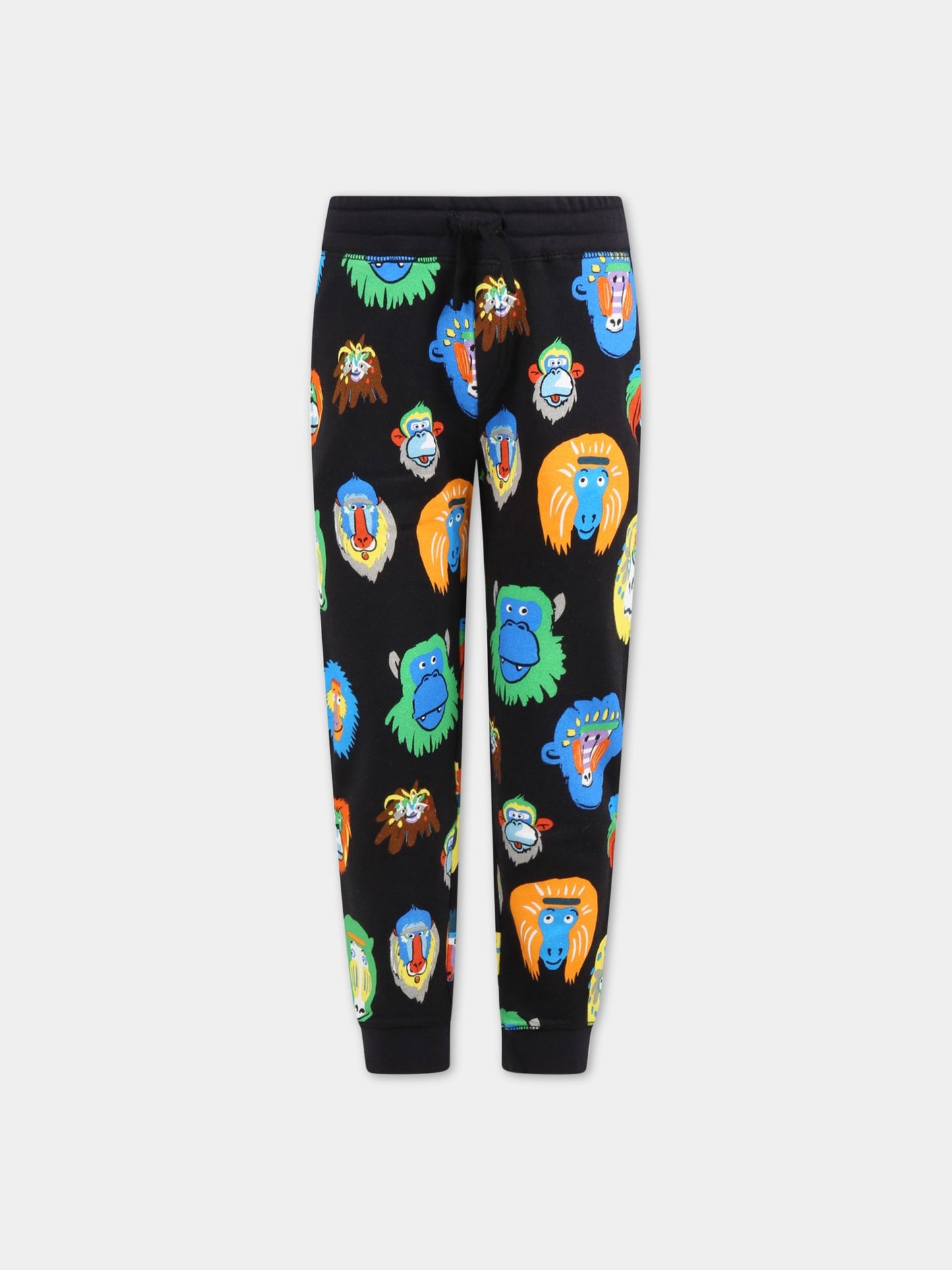 Pantaloni neri da tuta per bambino con animali,Stella Mccartney Kids,TS6S30 Z0956 930MC