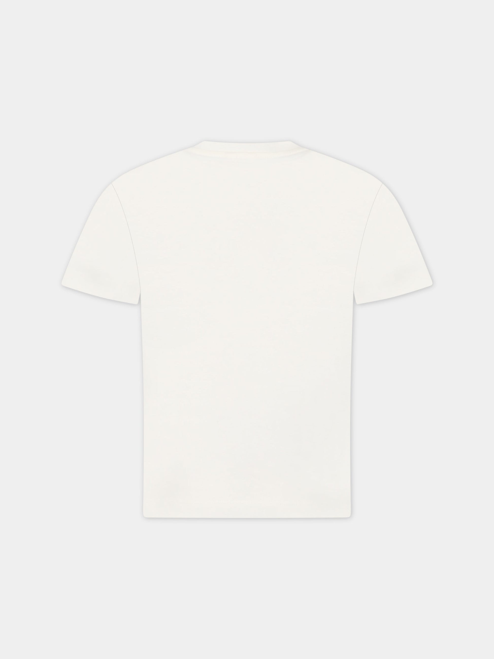 T-shirt bianco per bambina con stampa pappagalli,Stella Mccartney Kids,TS8B41 Z0434 101