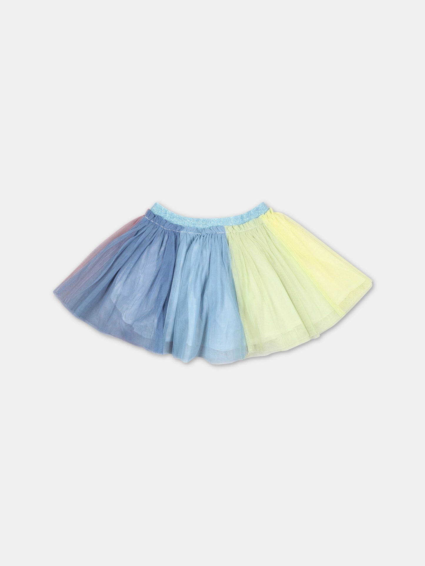 Gonna multicolor per neonata con tulle e patch logato,Stella Mccartney Kids,TS7001 Z1119 999