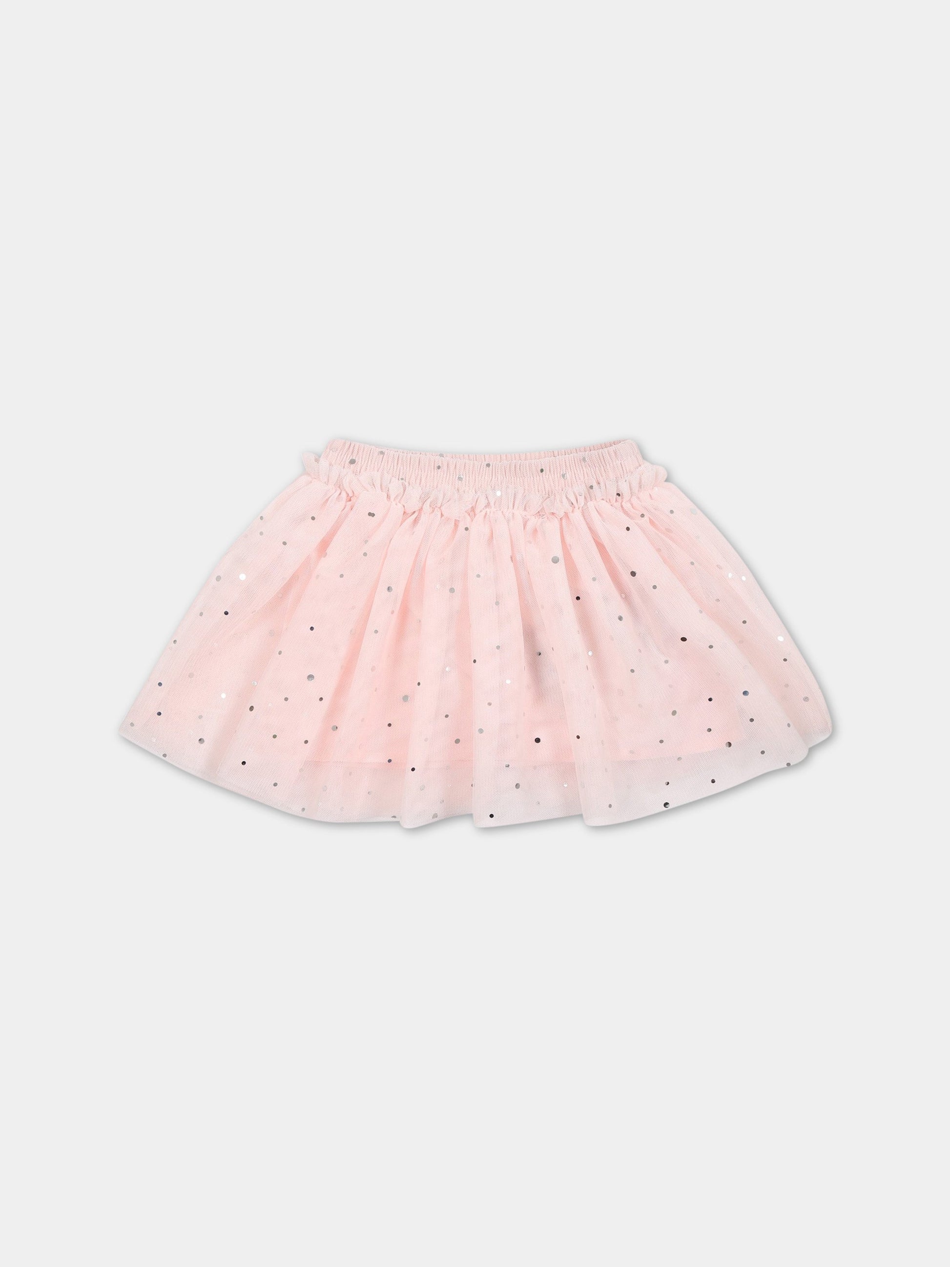Gonna rosa per neonata con paillettes,Stella Mccartney Kids,TS7031 Z1227 501