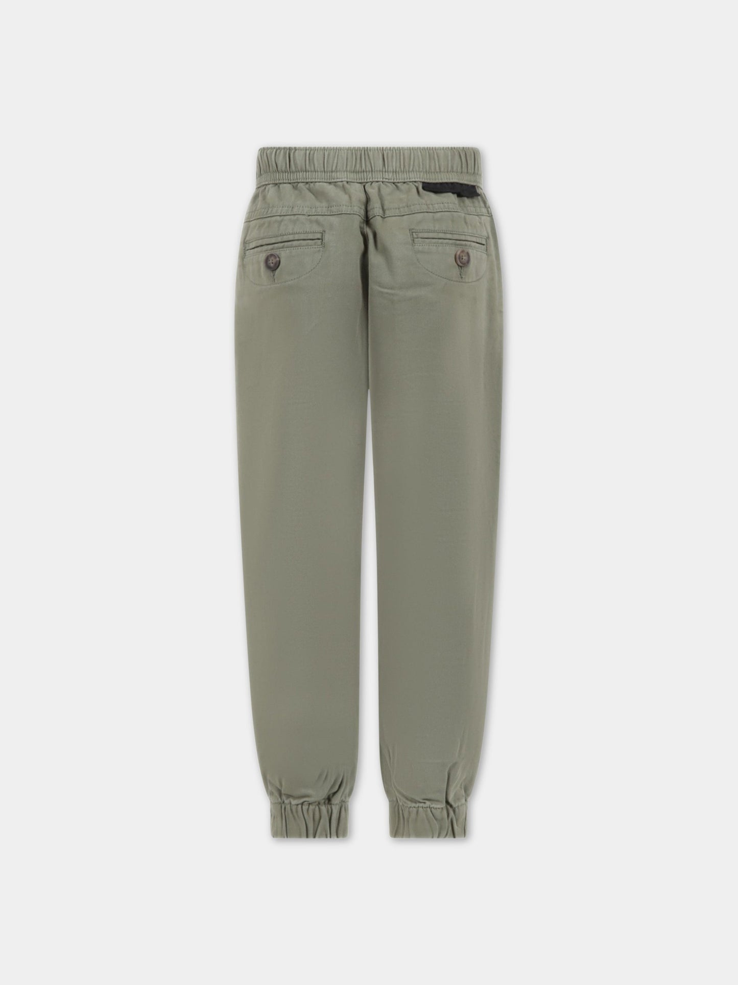 Cargo verdi per bambino con patch logato,Stella Mccartney Kids,TS6P90 Z0628 718