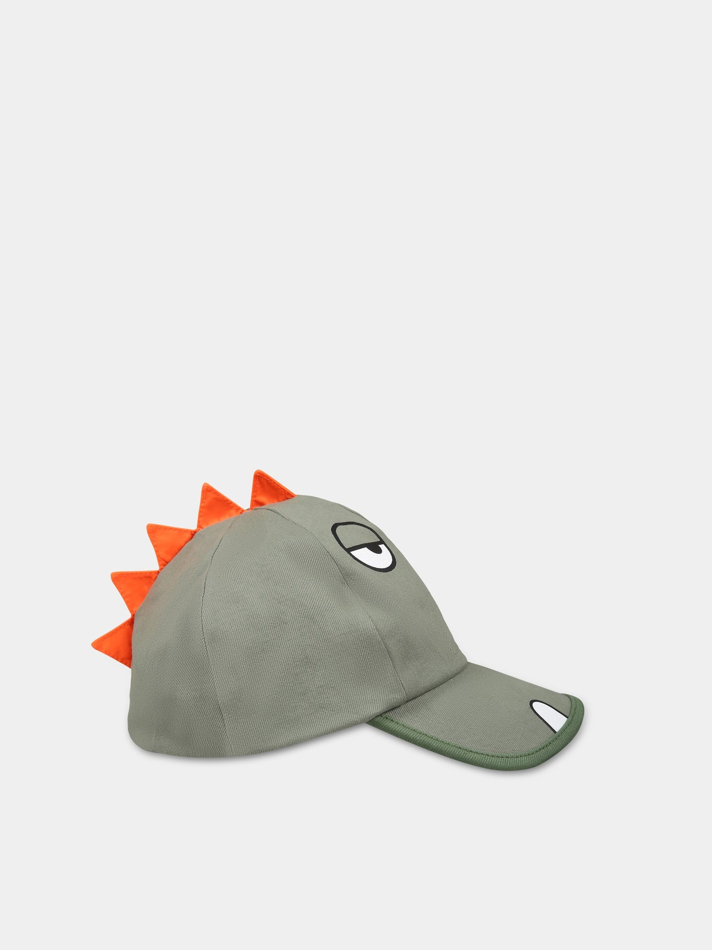 Cappello verde per bambino con stampa geco,Stella Mccartney Kids,TS0P17 Z0156 718