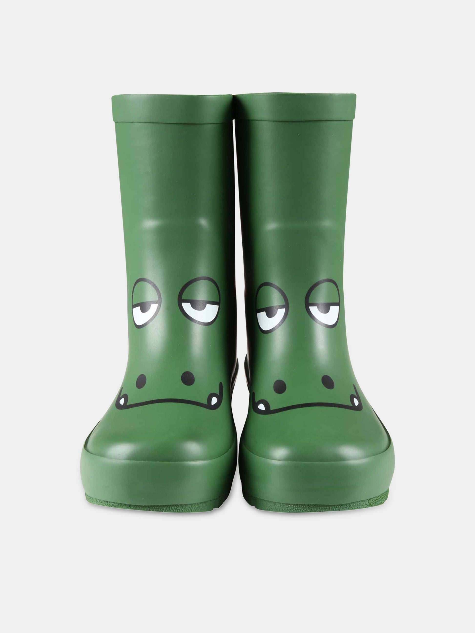 Stivali verdi da pioggia per bambino con camaleonte,Stella Mccartney Kids,TS0P06 Z0234 718